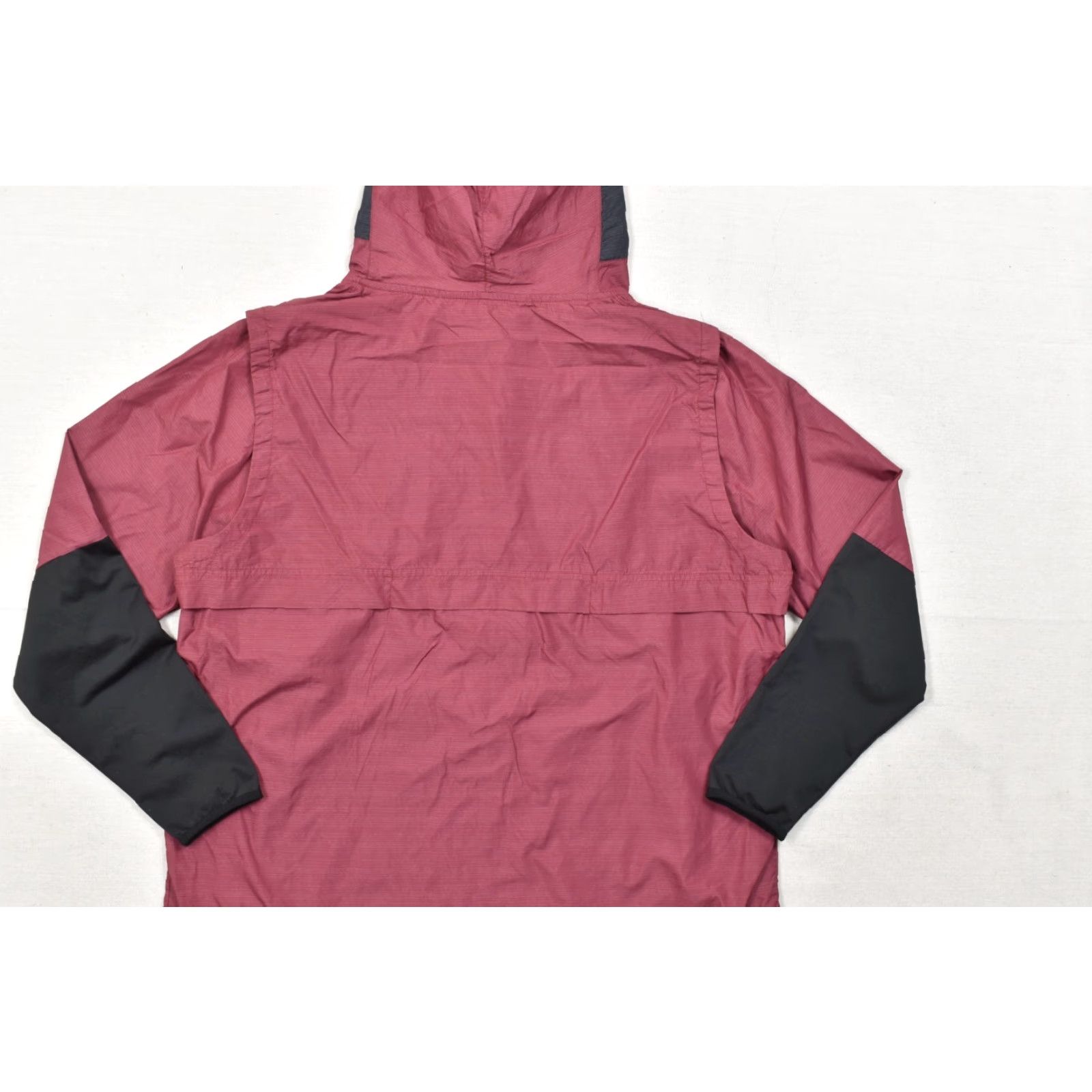 Nike Nike Men's 2XL Hooded Windbreaker Jacket Nylon Zip 1/4 Red Black Sleeves Logo Mid-Length Size US XXL / EU 58 / 5 - 8 Thumbnail