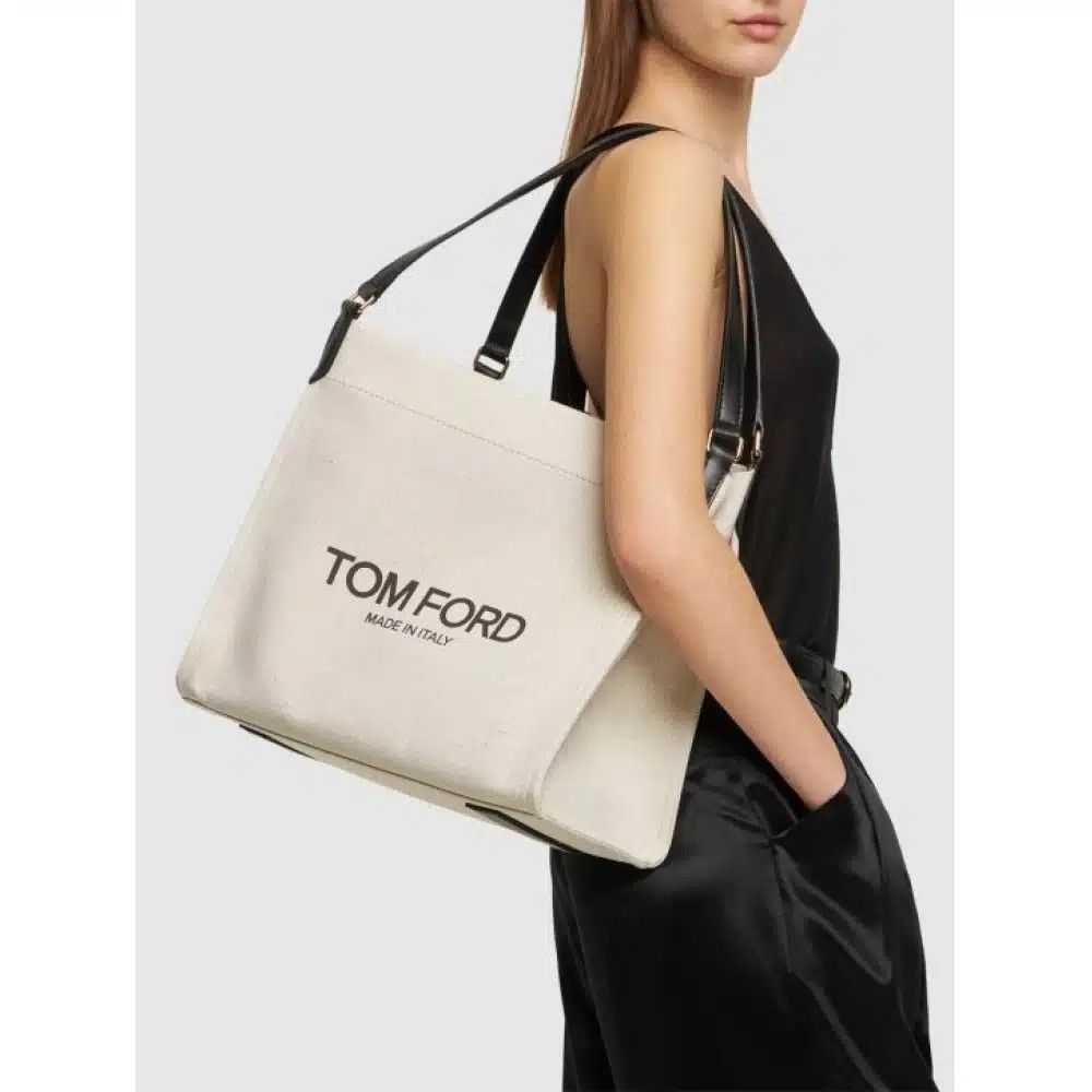 Tom Ford o1loc1c0325 L1769 Size: OS / Amalfi Large Tote Bag in White Size ONE SIZE - 3 Thumbnail