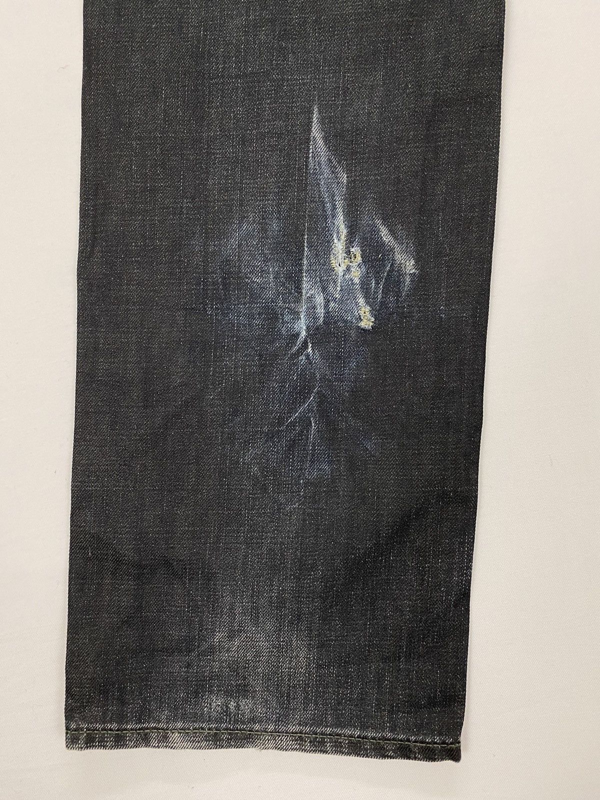 Japanese Brand UJ Distressed Waxed Jeans Size US 30 / EU 46 - 12 Thumbnail