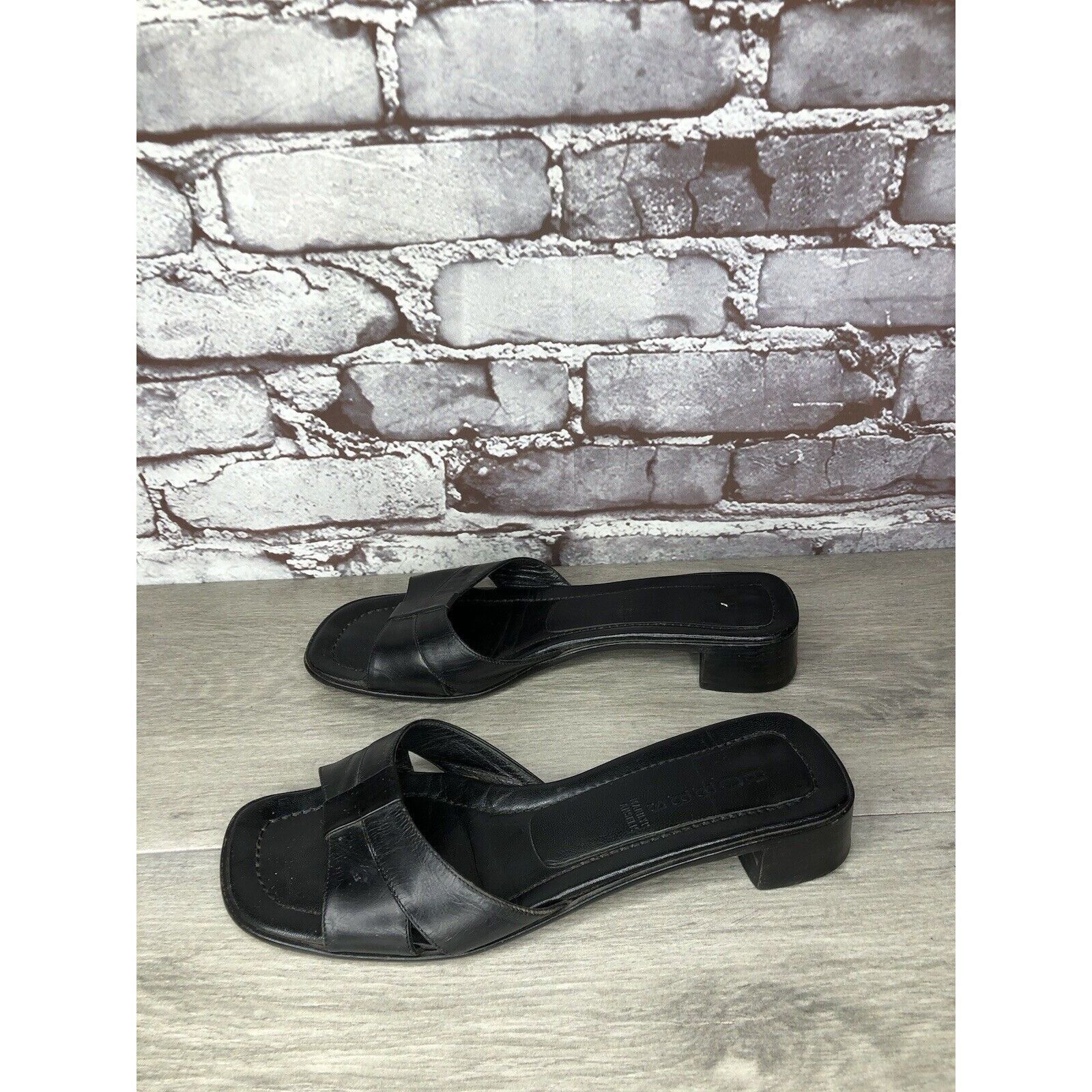 Hobbs London Hobbs Marilyn Anselm Black Leather Open Toe Strap Slides Hee Size US 8.5 / IT 38.5 - 12 Thumbnail