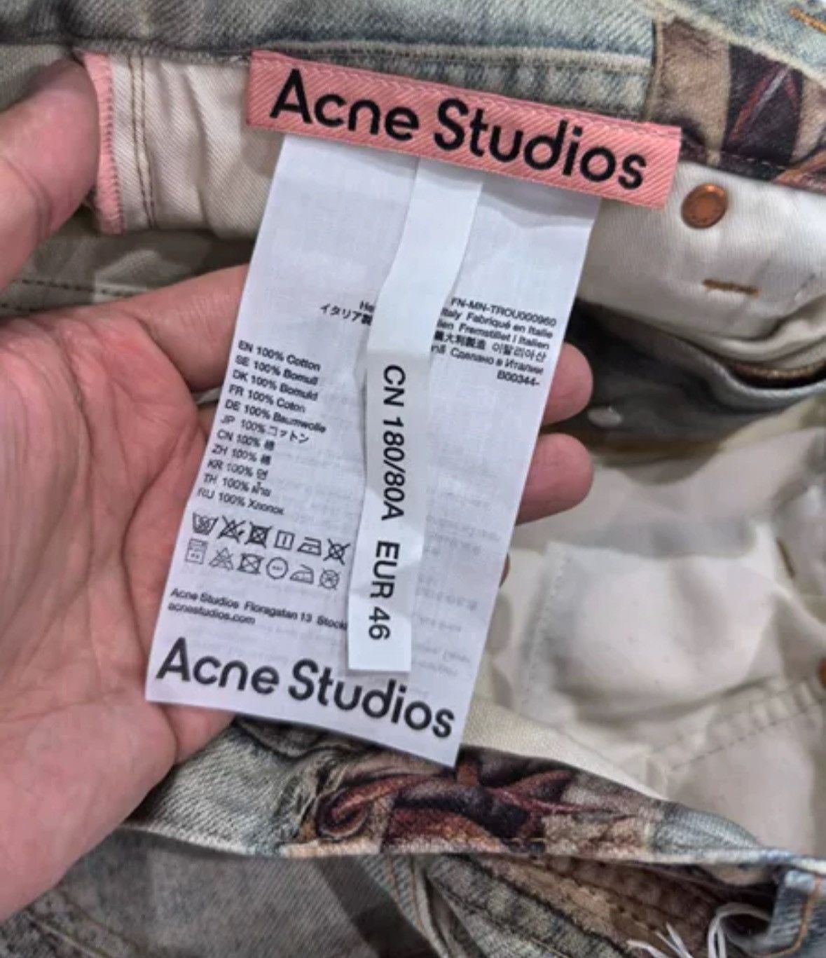 Acne Studios Acne Studios 3D Digital Printed Jeans Size US 44 / EU 60 - 3 Thumbnail