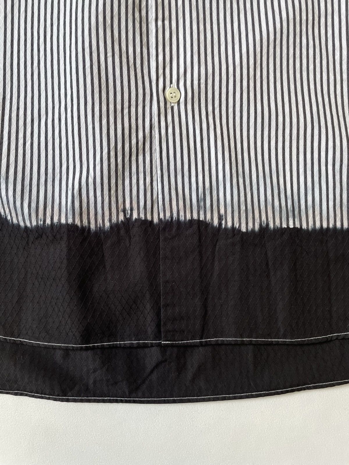 Comme des Garcons ‘Dip Dye Hem’ Striped Cotton Shirt Size US M / EU 48-50 / 2 - 7 Thumbnail