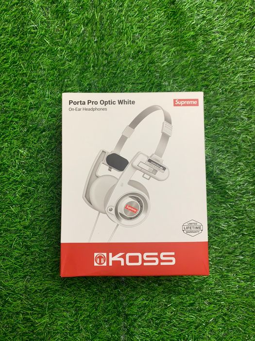 Supreme (IN HAND) Supreme Koss PortaPro Headphones White | Grailed