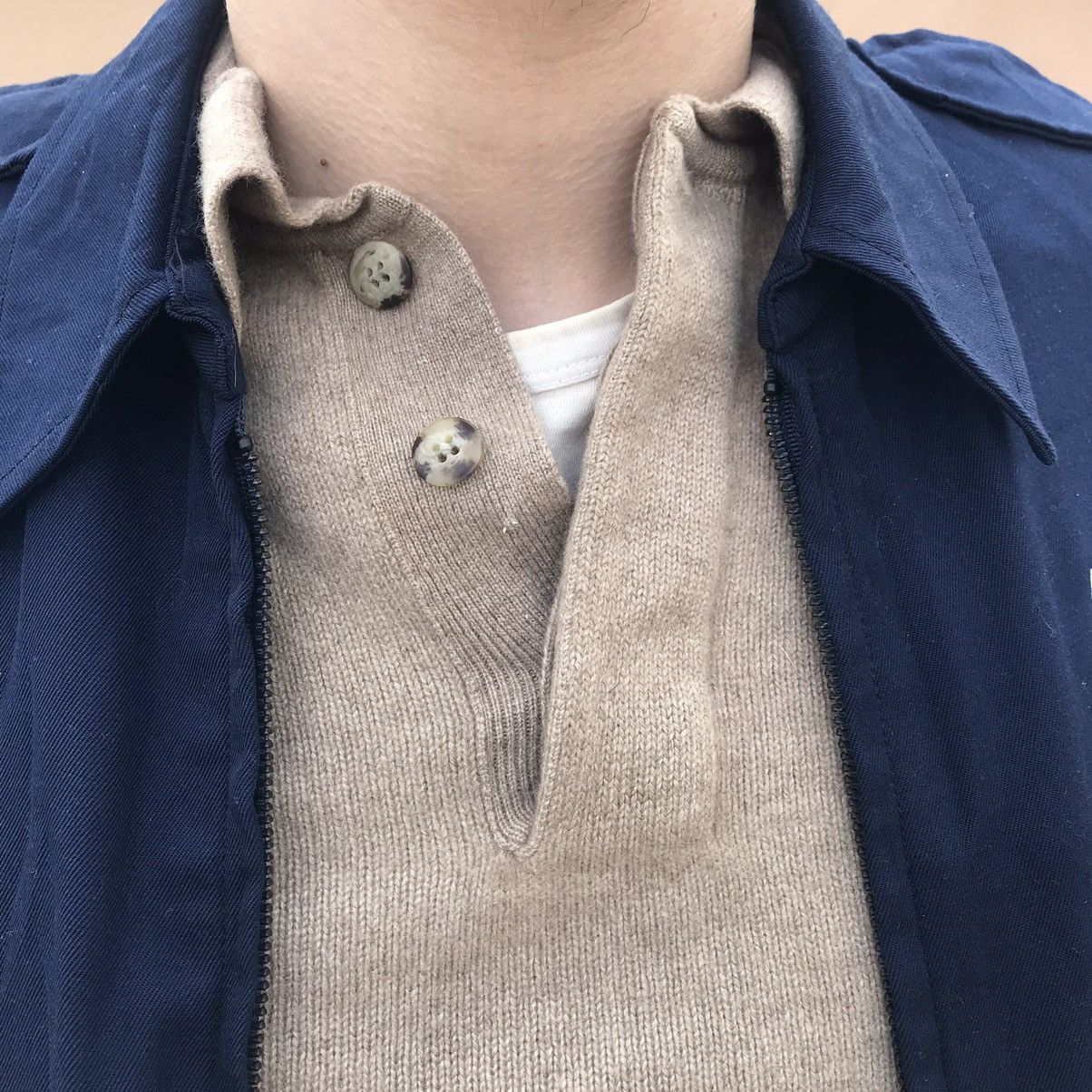 Handmade PURE CASHMERE THICK LONG SLEEVE POLO Size US L / EU 52-54 / 3 - 4 Thumbnail