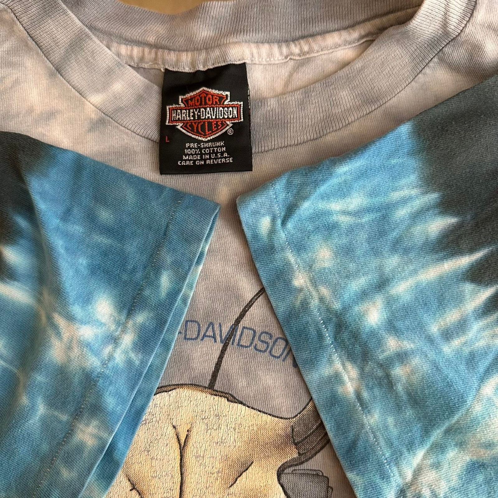 Harley Davidson × Vintage Vintage 1997 Harley Davidson Tie-Dye Shirt Size US L / EU 52-54 / 3 - 7 Thumbnail