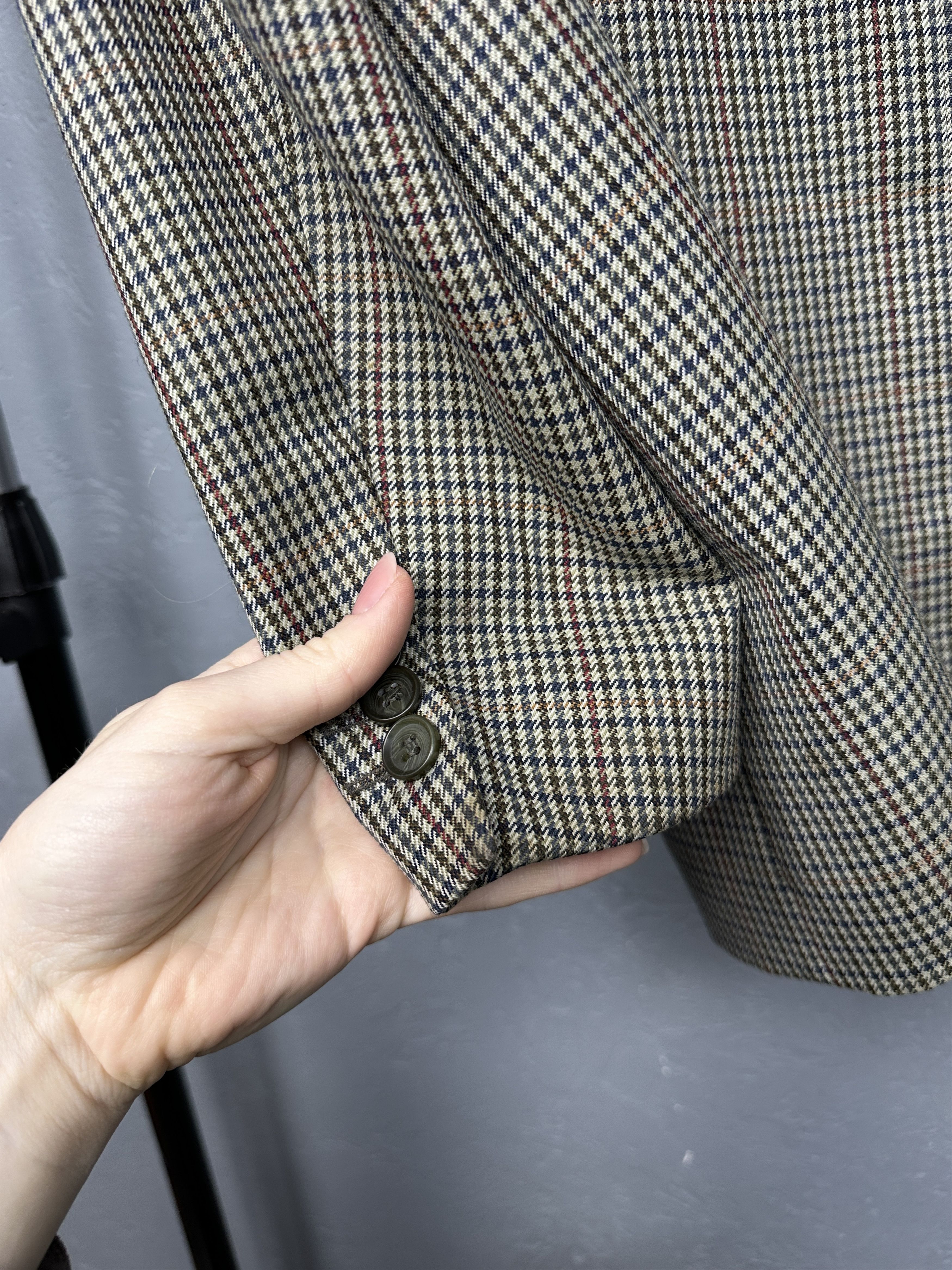 Other Brook Taverner Vintage Mens Check Plaid Tweed Blazer Jacket Size 42S - 11 Thumbnail