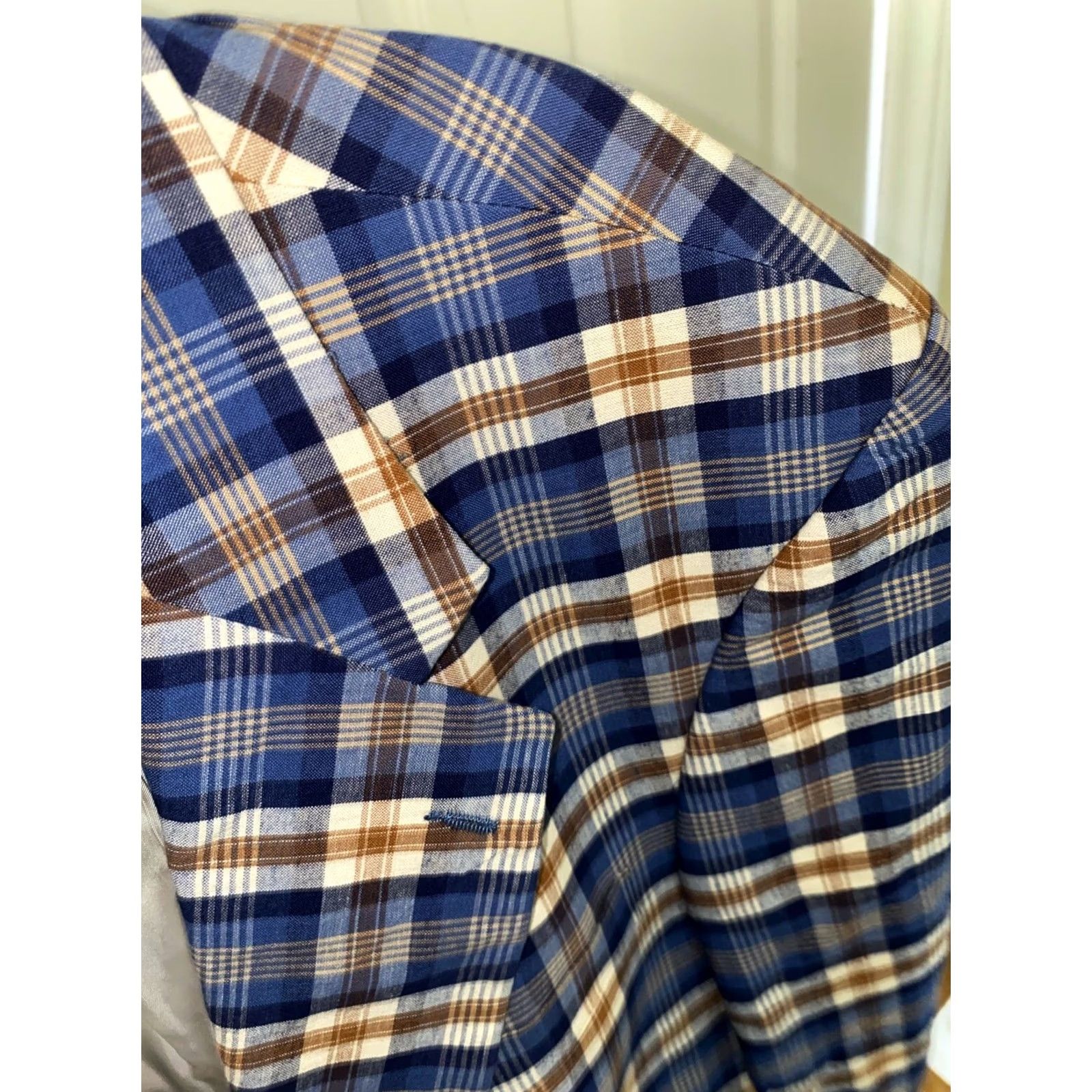 Lands' End Lands End Jacket COAT Sz 39 R Small S Men Plaid Jacket Coat Lands End Blazer Regular XS not applicable Size 36R - 7 Thumbnail