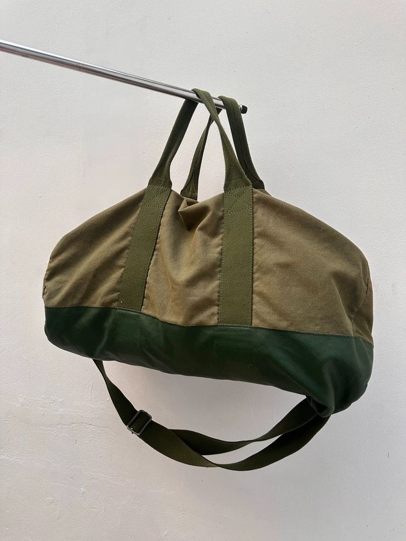 Yohji Yamamoto Yohji Yamamoto Army Green Canvas Travel Bag Cross Body Bag Size ONE SIZE - 4 Thumbnail