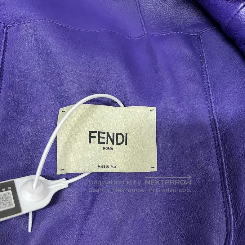 Fendi Fendi Purple fur coat, fur and leather integrated Size XS / US 0-2 / IT 36-38 - 4 Thumbnail