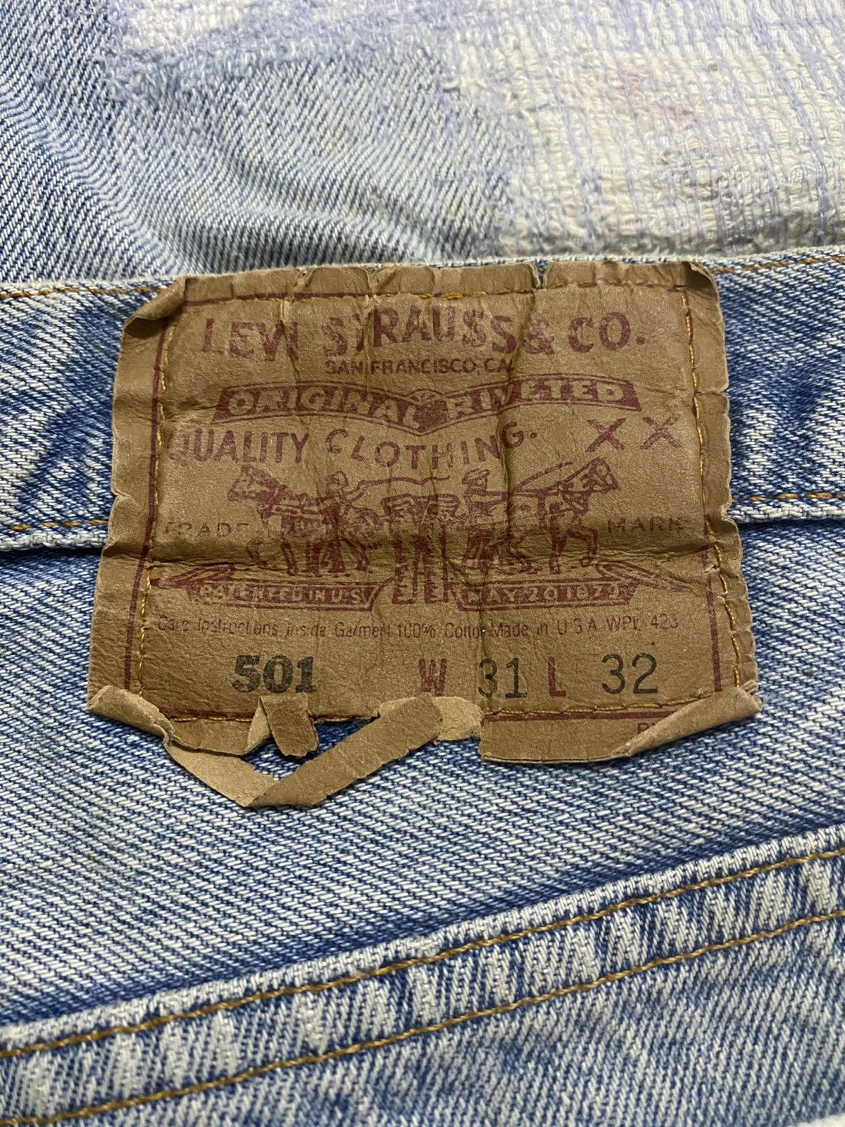 Levi's Vintage 80s Levis 501 Reconstructed Steve Irving Jeans Size US 29 - 8 Thumbnail