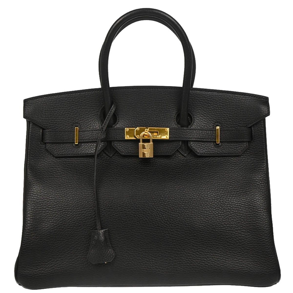 Hermes Hermes Birkin Handbag Black Ardennes with Gold Hardware Size ONE SIZE - 1 Thumbnail