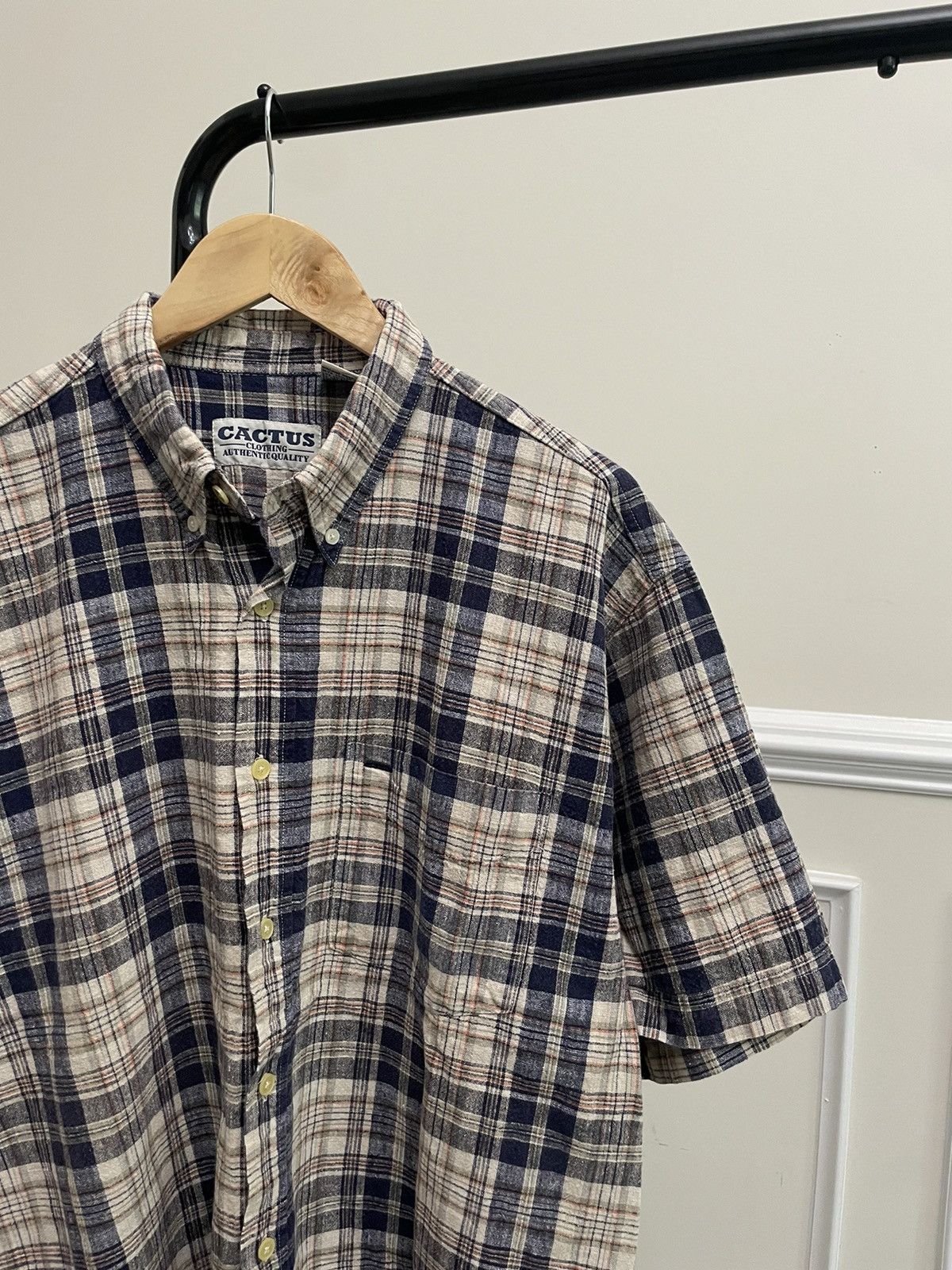 Vintage Blue Plaid Button Up Shirt 90s Y2K Our Legacy