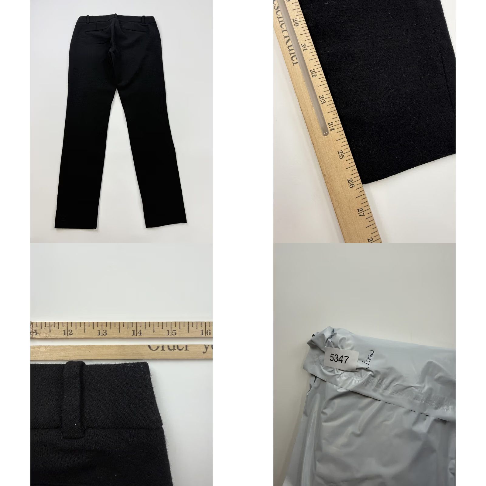 J.Crew J.Crew Womens Pants 0 Black Minnie Ankle Slim Wool Stretch Dress Work Office Size 25" / US 0 / IT 36 - 8 Thumbnail