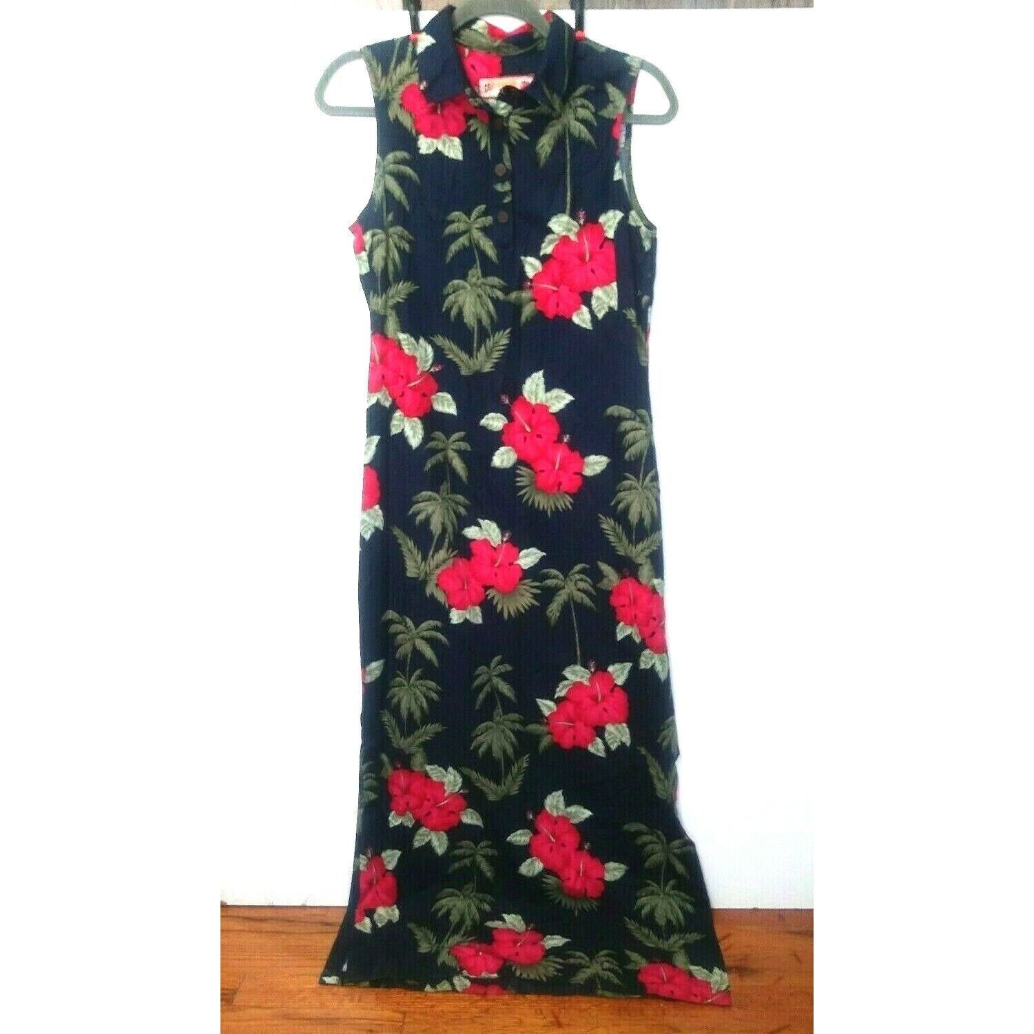 Caribbean Hawaiian Maxi Dress Women's Size S Floral Island Sleeveless Size S / US 4 / IT 40 - 1 Thumbnail