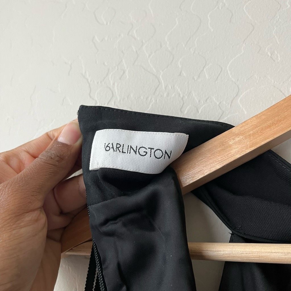16Arlington 16Arlington Dress Feather Trim Black Cynthia Mini Dress Size Size L / US 10 / IT 46 - 5 Thumbnail