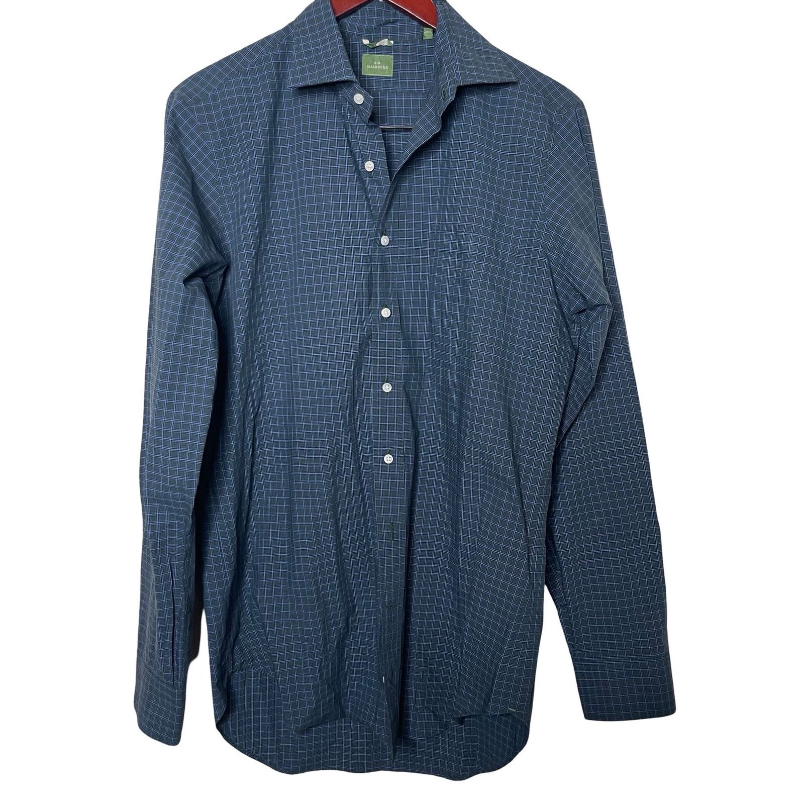 Sid Mashburn Sid Mashburn blue grey checkered button down shirt sz M Size US M / EU 48-50 / 2 - 1 Thumbnail