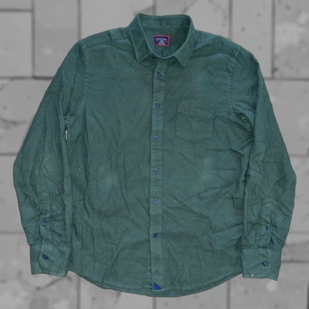 UNTUCKit UNTUCKit Slim Fit Button-Up Shirt Mens L Green Long Sleeve Size US L / EU 52-54 / 3 - 1 Thumbnail