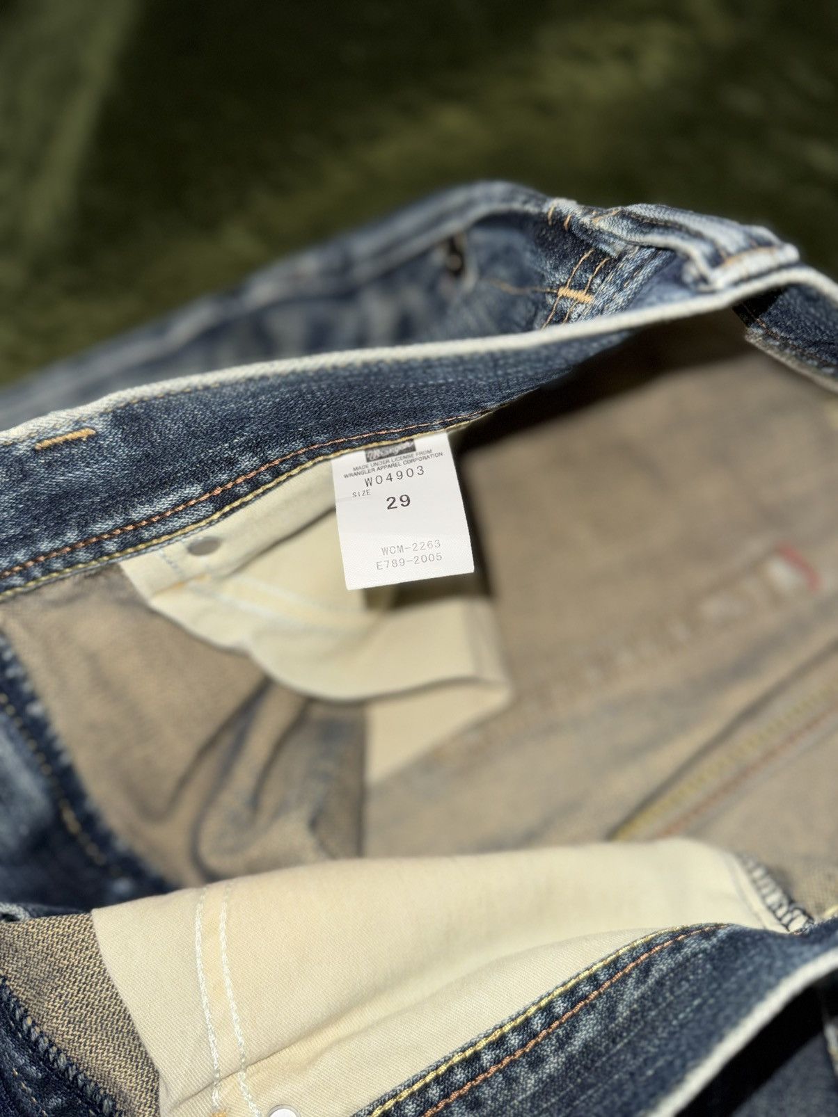 Wrangler [29] wrangler japan red batek vintage washed denim pants Size US 29 - 4 Thumbnail