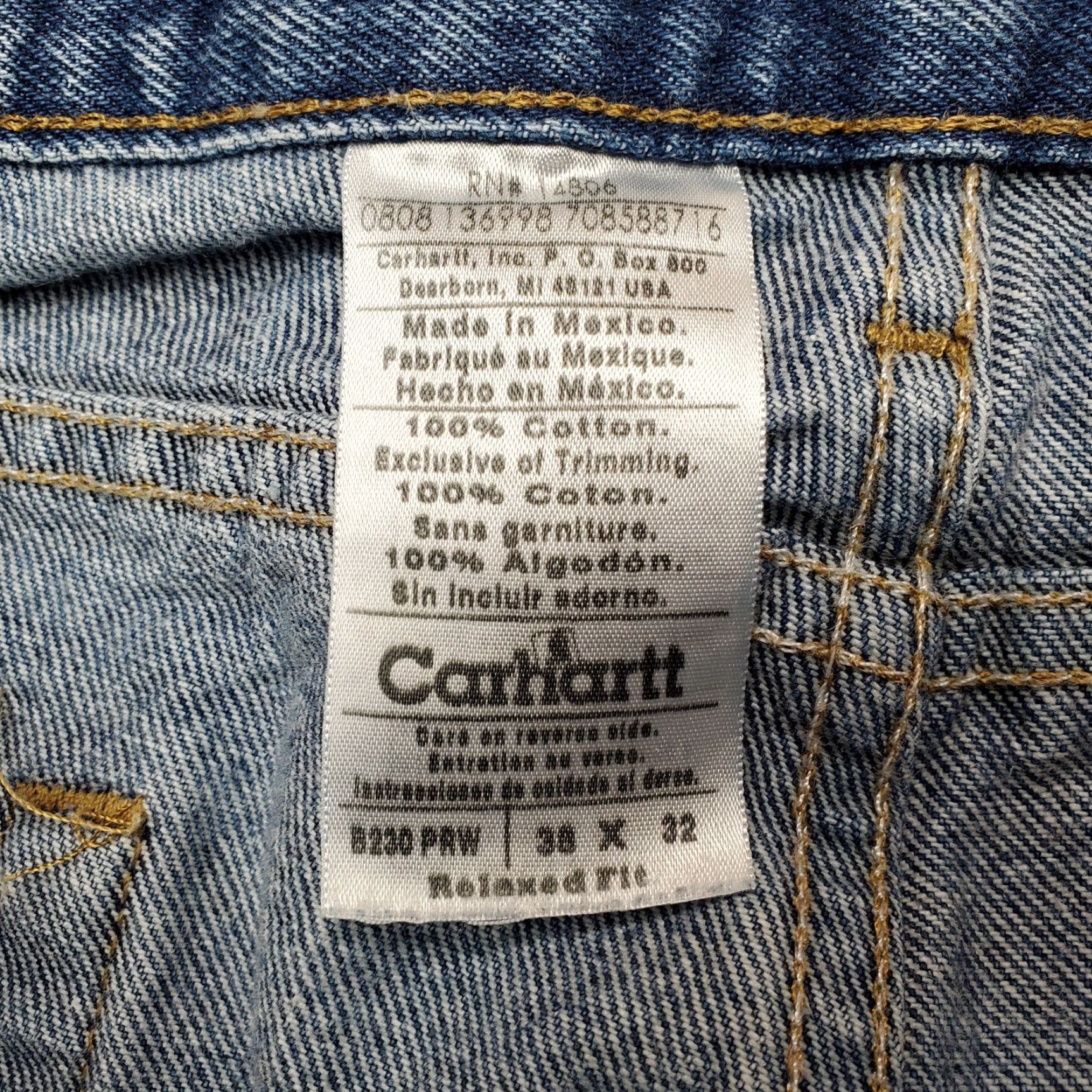 Carhartt VINTAGE Carhartt Jeans Men 38x32 Blue Denim Straight Leg Relaxed Fit Faded Casual Pants Size US 38 / EU 54 - 6 Thumbnail