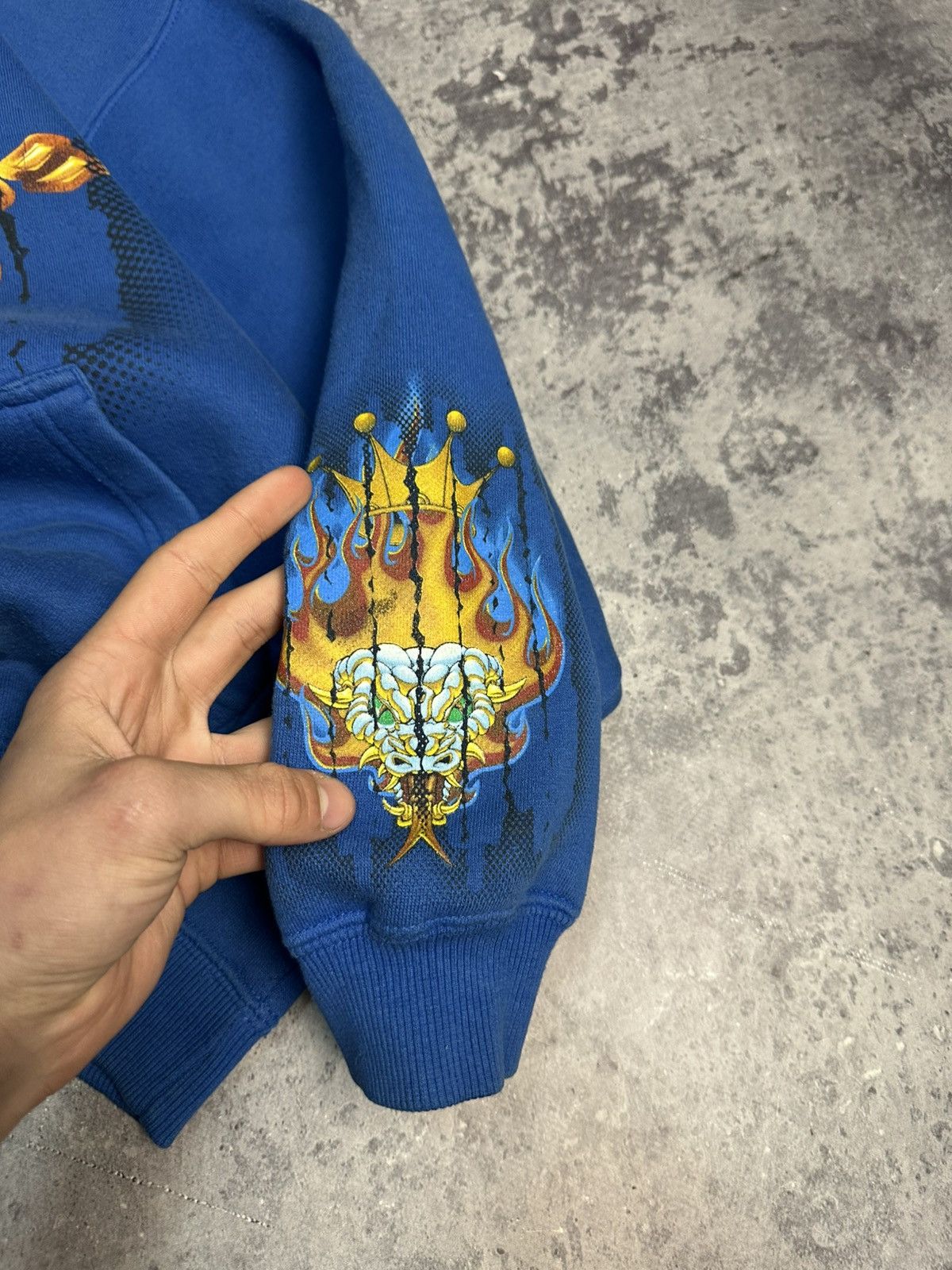 JNCO Vintage Y2K JNCO jeans crown blue hoodie sweatshirt Size US XL / EU 56 / 4 - 7 Thumbnail