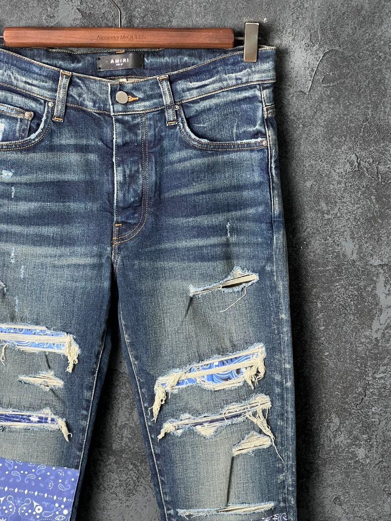 Amiri Amiri Blue patchwork jeans Size US 32 / EU 48 - 3 Thumbnail