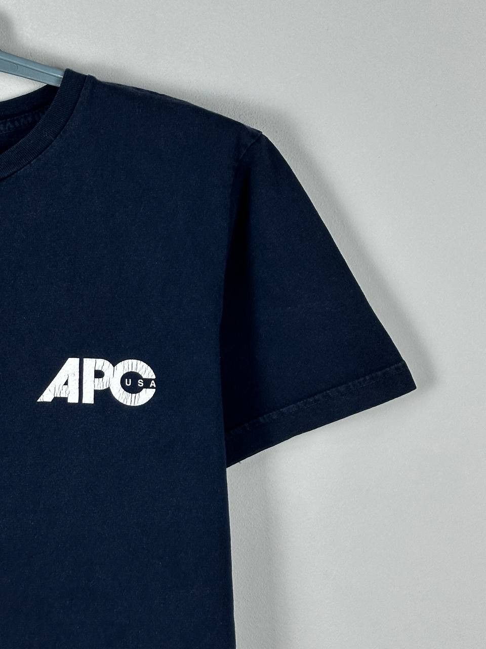 A.P.C. A.P.C Casual Navy Cotton T-SHIRT Made In USA Size US S / EU 44-46 / 1 - 4 Thumbnail