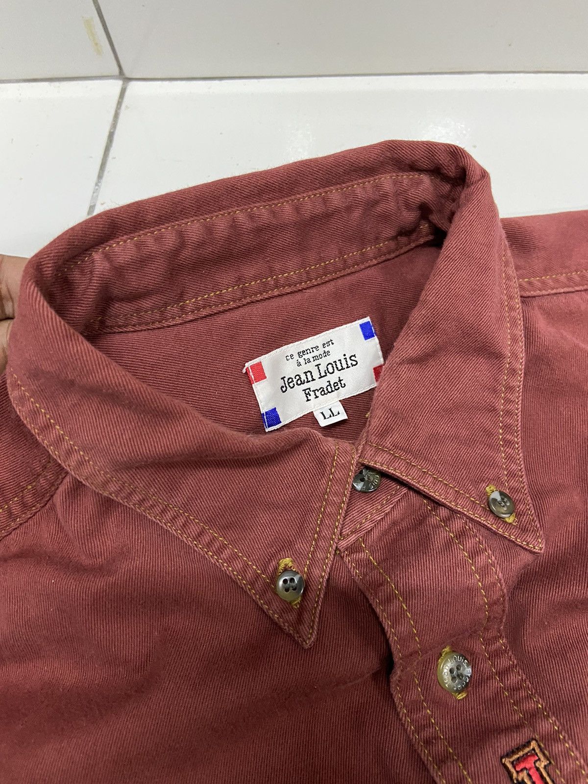 Other JEAN LOUIS FRADET BUTTON DOWN SHIRT Size US L / EU 52-54 / 3 - 10 Thumbnail