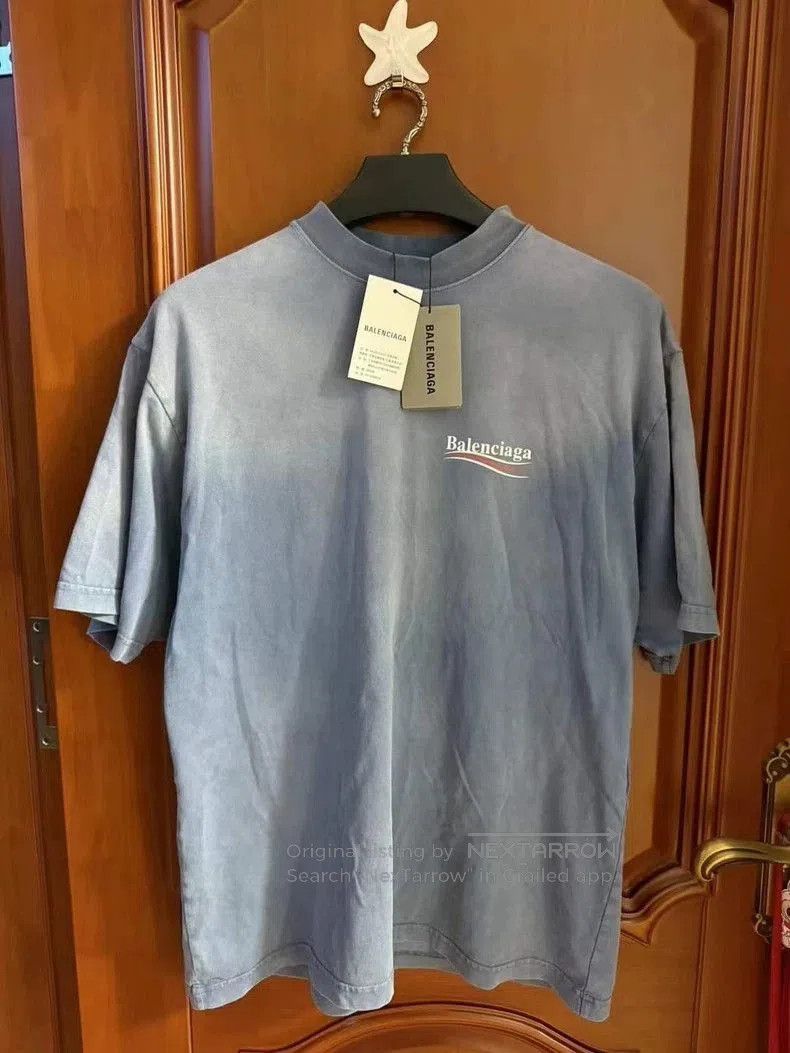 Balenciaga Balenciaga Haze Blue Coke Print T. Size US S / EU 44-46 / 1 - 1 Thumbnail