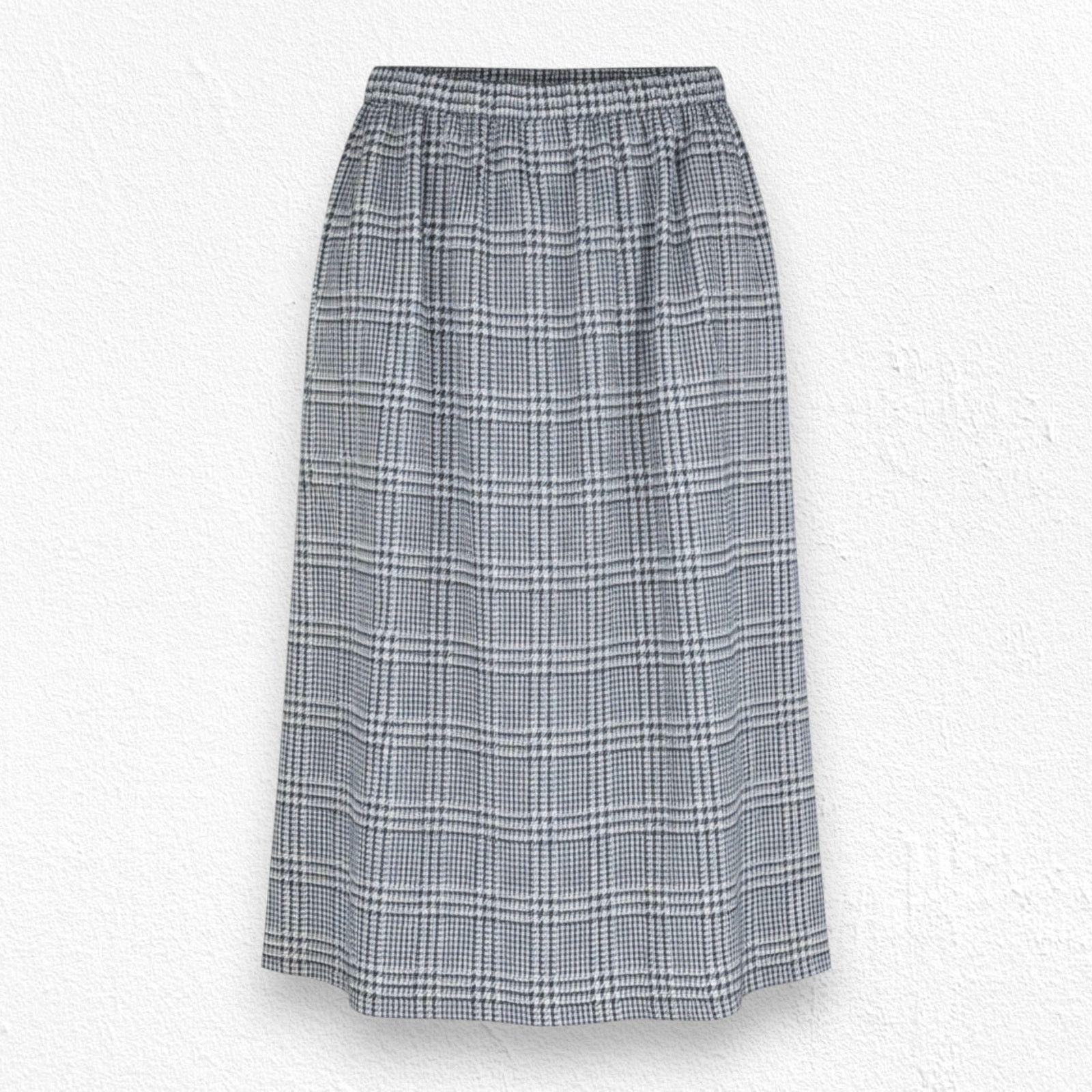 Vintage Vintage Black Houndstooth USA Made Midi Skirt Size 10 Size 32" / US 10 / IT 46 - 1 Thumbnail