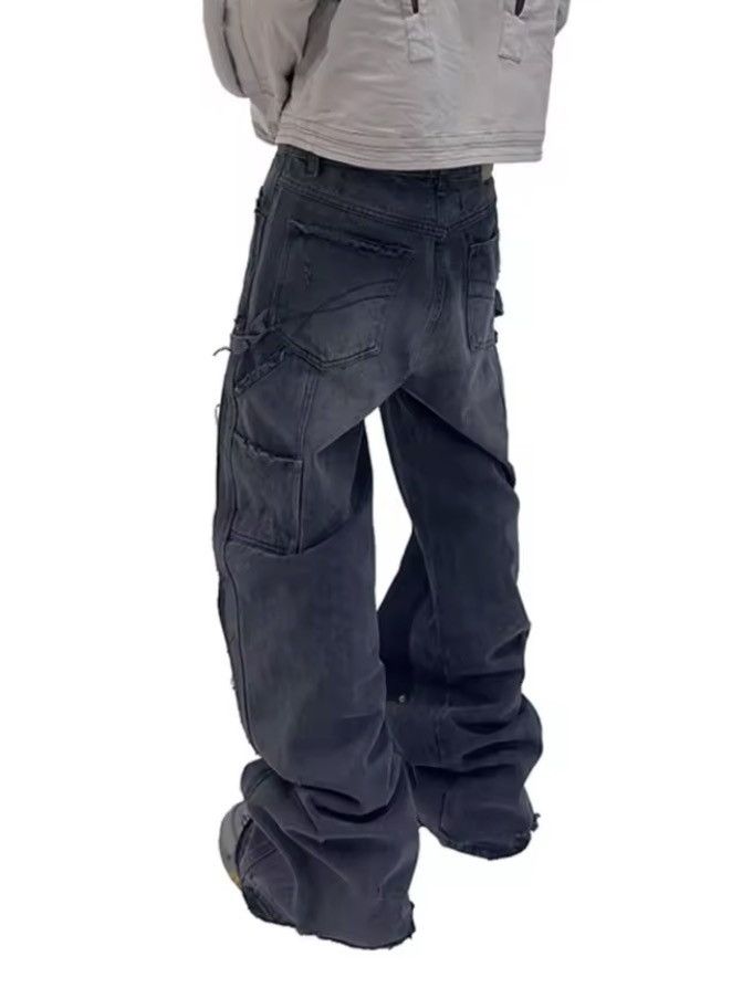Japanese Brand studded fringe lumberjack bootcut jeans Size US 36 / EU 52 - 2 Thumbnail
