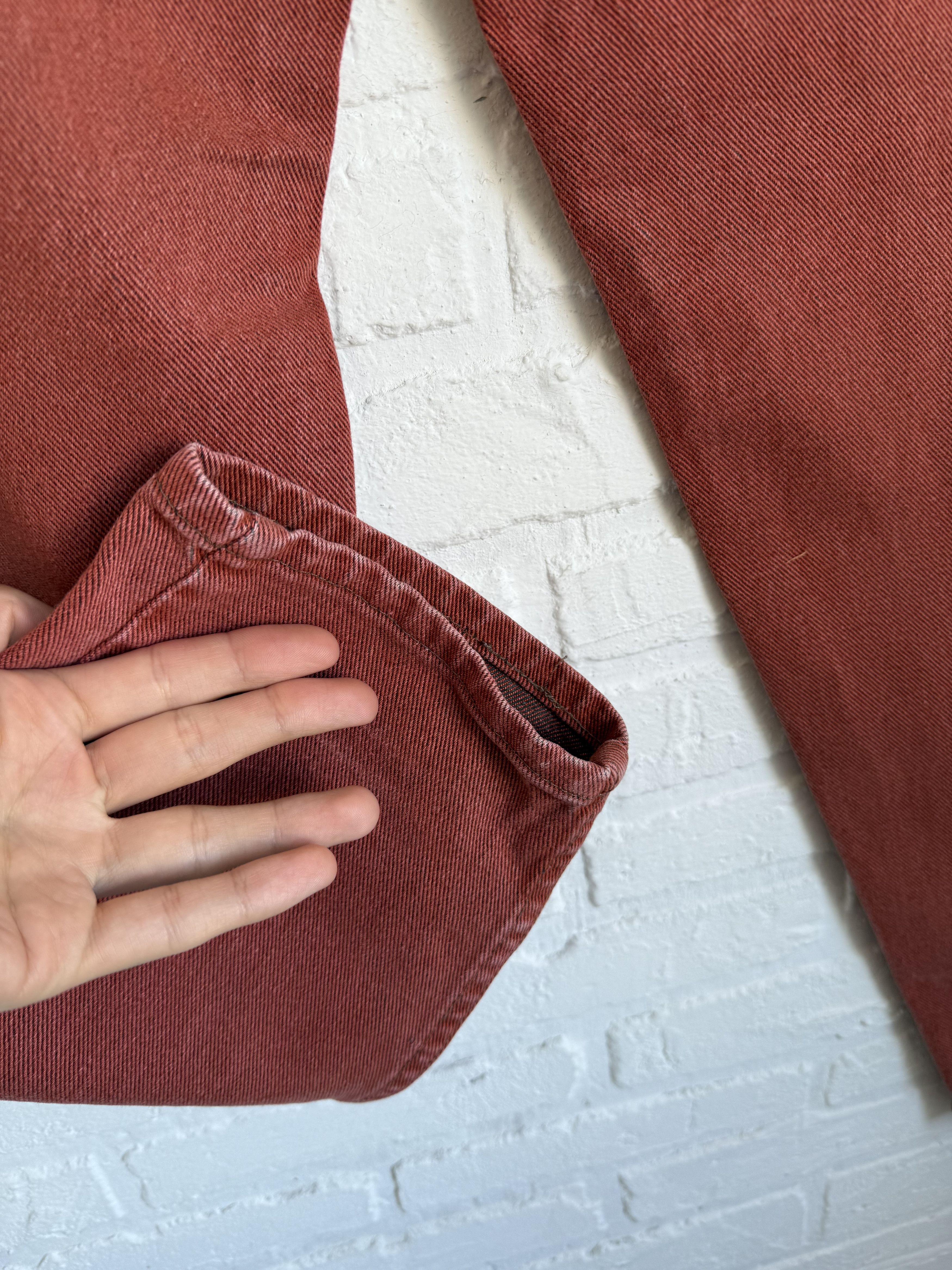 Levi's RARE Vintage 80s Levi's loose jeans terracotta Size US 31 - 14 Thumbnail