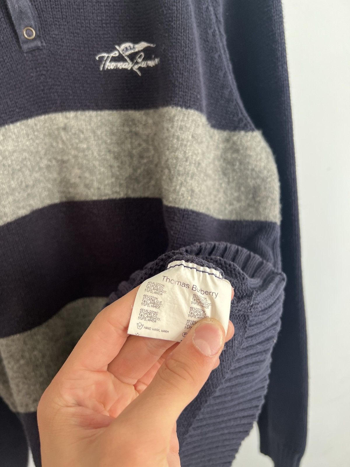 Burberry Vintage Thomas Burberry Sweater Size US XL / EU 56 / 4 - 6 Thumbnail