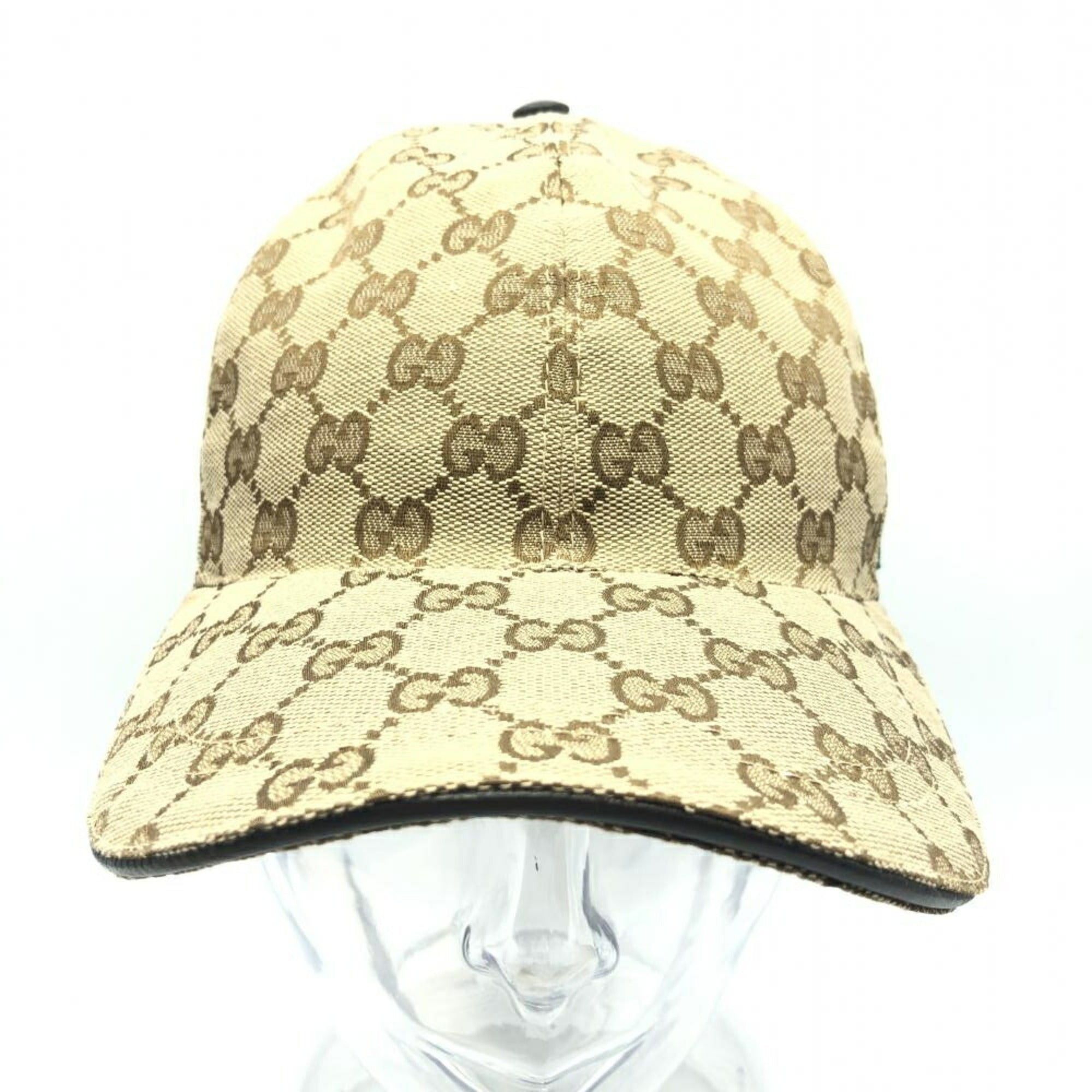 image of Gucci Sherry Line GG Pattern Canvas Cap 20035 in Black, Women's