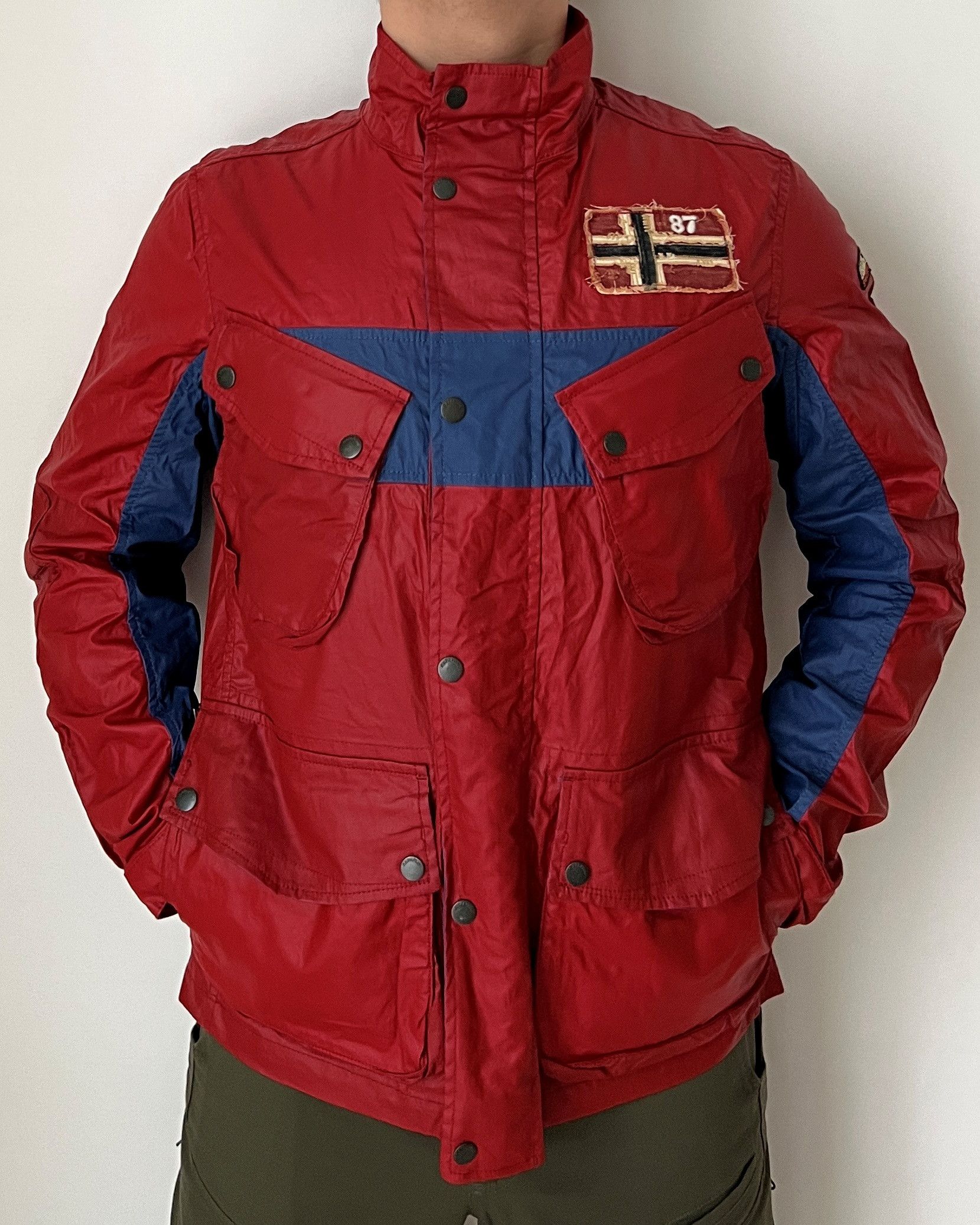 Napapijri NAPAPIJRI JACKET 100% LINEN WITH WATER-REPELLENT TREATMENT Size US M / EU 48-50 / 2 - 2 Thumbnail