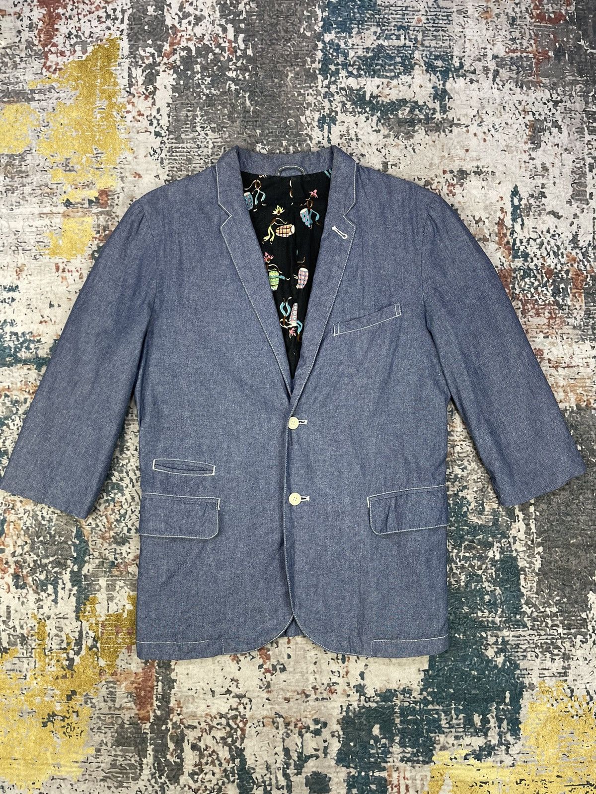 Denime Denime Japan Quarter Sleeve Blazer Jackets Size US M / EU 48-50 / 2 - 3 Thumbnail