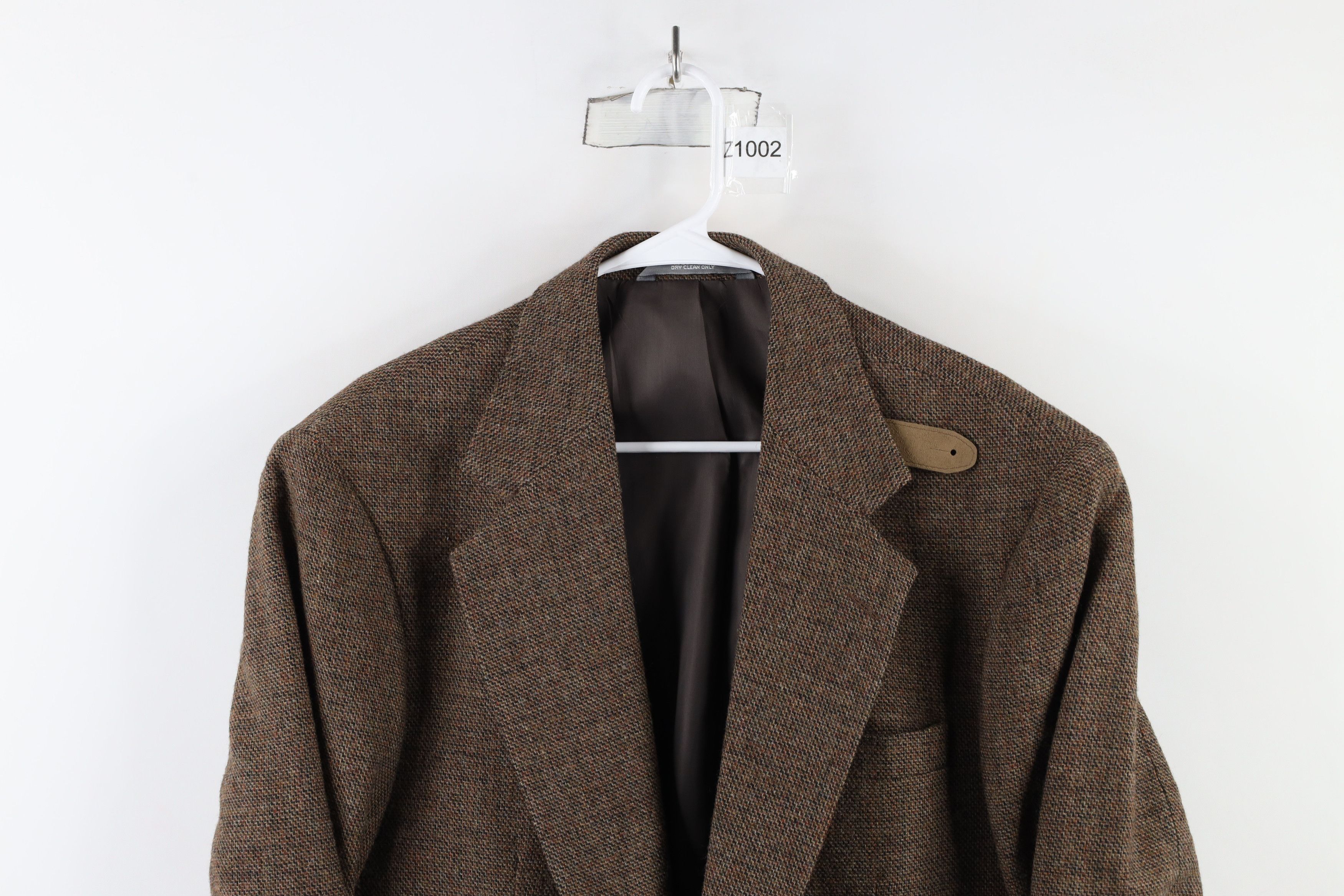 Vintage Vintage 90s Tweed Elbow Patch Strap Collar Blazer Jacket USA Size US XXL / EU 58 / 5 - 2 Thumbnail