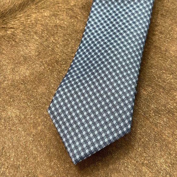 Theory Theory Roadster Tie Thaxt Delphinium Gridded Plaid Skinny Ti Size ONE SIZE - 2 Thumbnail