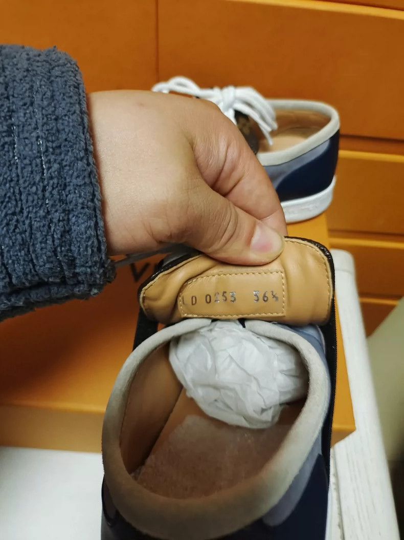 Louis Vuitton LV Leather Lace-Up Sneakers in Size 36.5-2507 Size US 6 / IT 36 - 7 Thumbnail