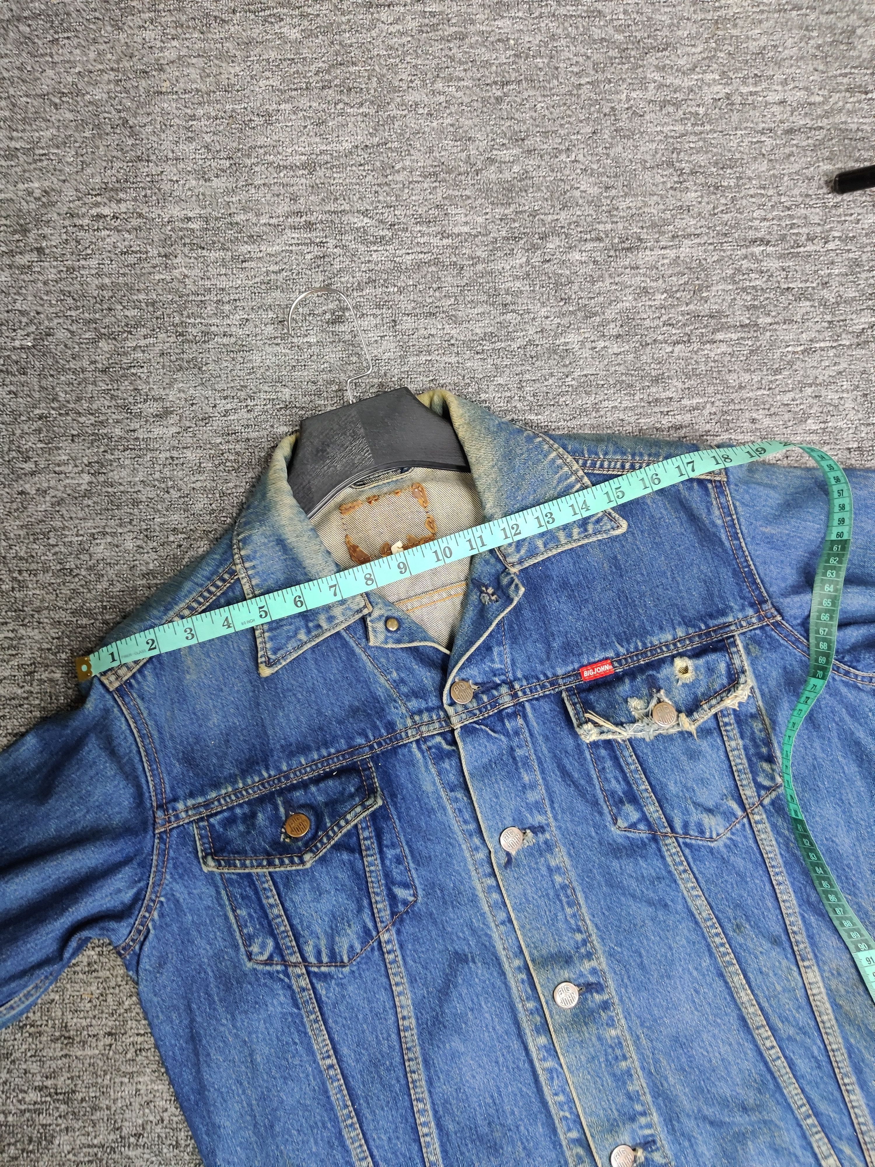Big John Vintage 90s Big John Distressed Trucker Denim Jacket Size US M / EU 48-50 / 2 - 16 Thumbnail