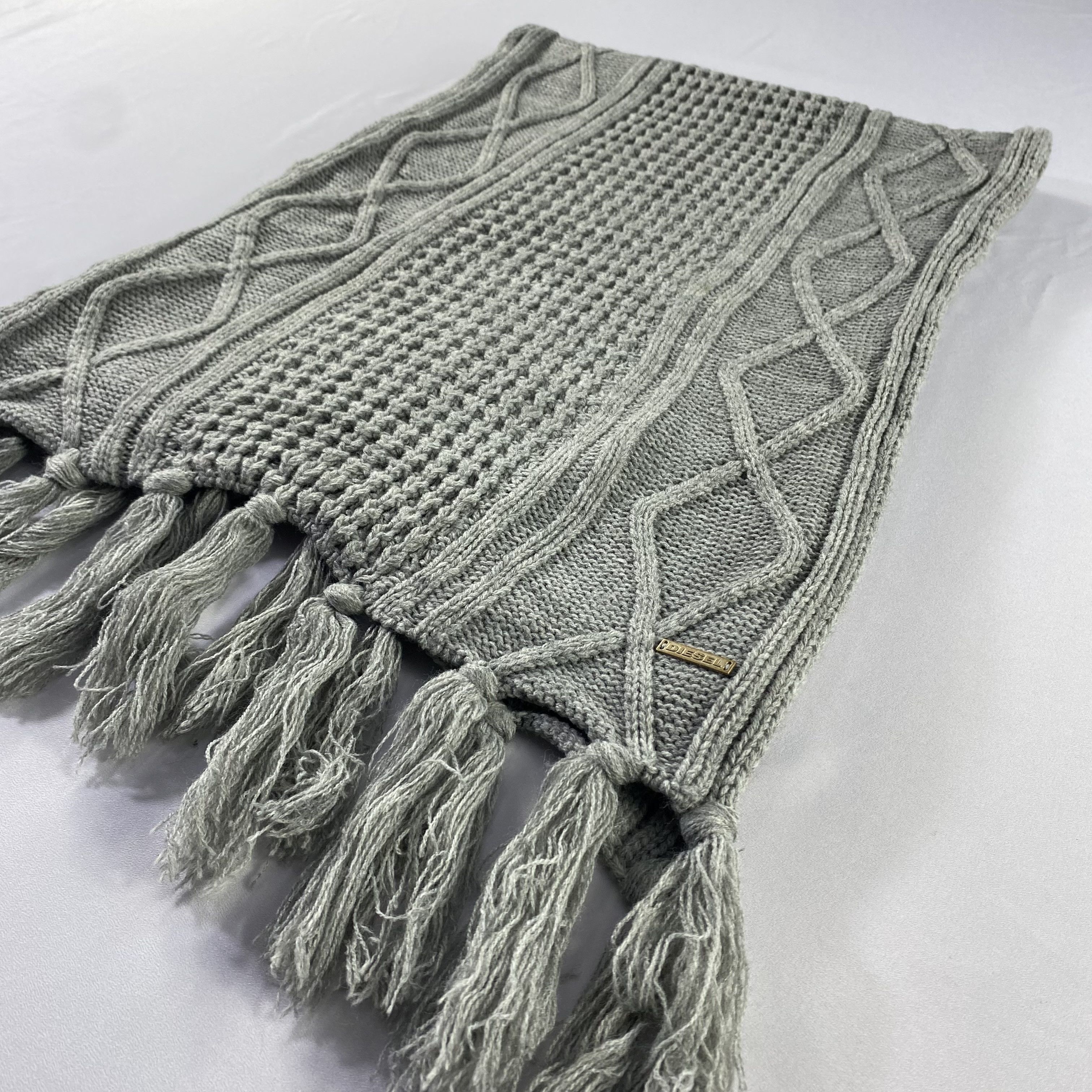 Diesel Cable Knit Diesel Scarf Neck Wrap Knitted Muffler Size ONE SIZE - 3 Thumbnail