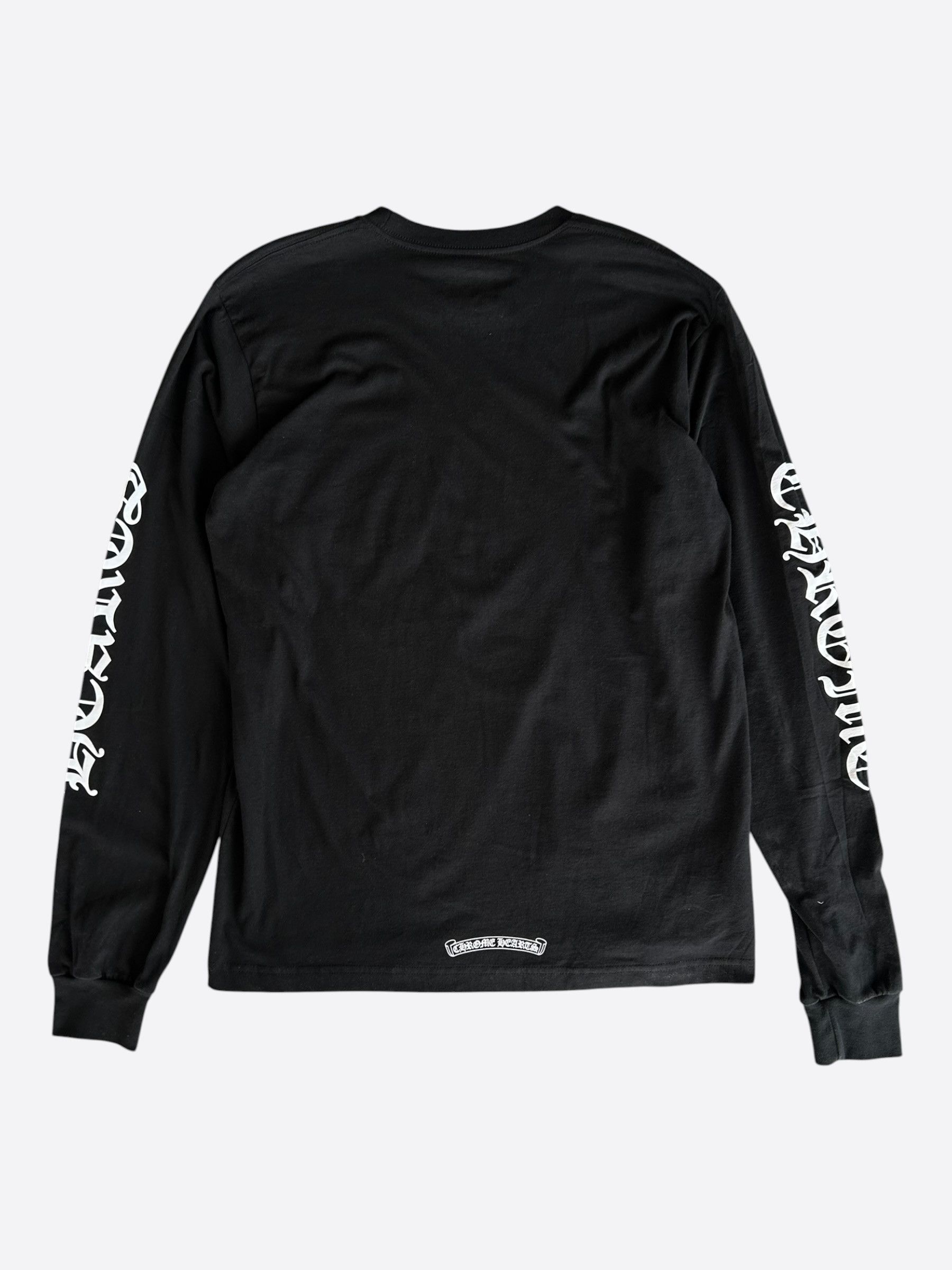 Chrome Hearts Chrome Hearts Black & White Neck Logo Longsleeve T-Shirt Size US L / EU 52-54 / 3 - 2 Thumbnail