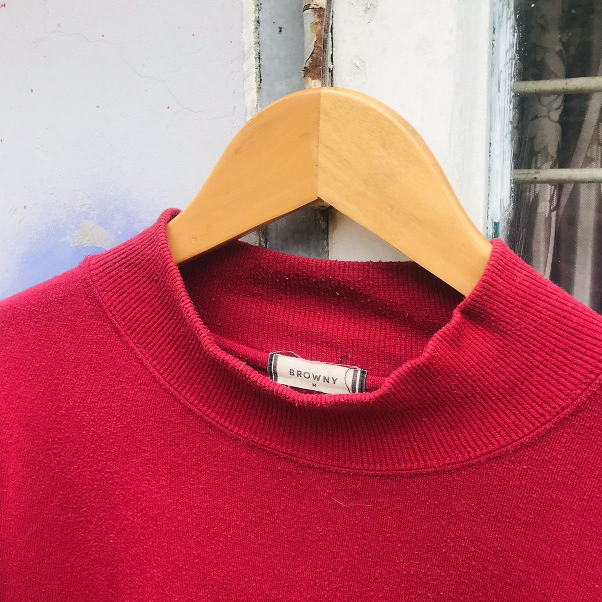 Vintage Vintage Browny Umock Neck Sweatshirt Size US M / EU 48-50 / 2 - 5 Thumbnail