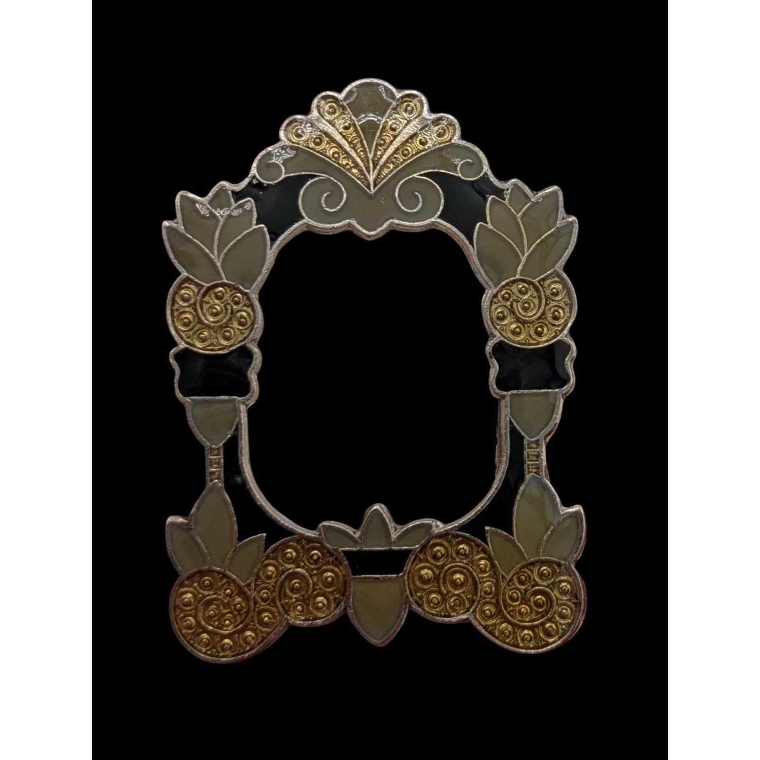 Other Vintage Floral Enamel Picture Frame Brooch Size ONE SIZE - 1 Thumbnail