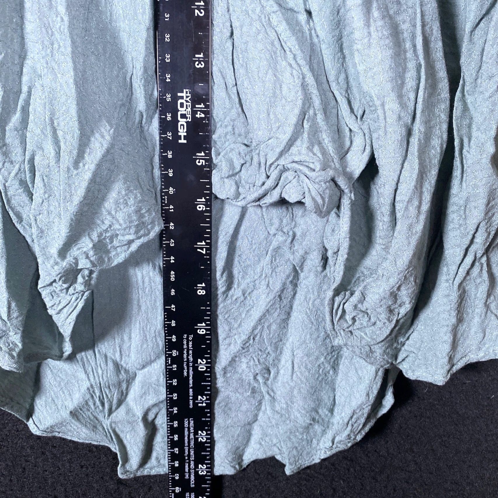 Vintage Silence + Noise Women Blouse Sage Green Criss Cross V Neck Long Sleeve Medium Size M / US 6-8 / IT 42-44 - 7 Thumbnail