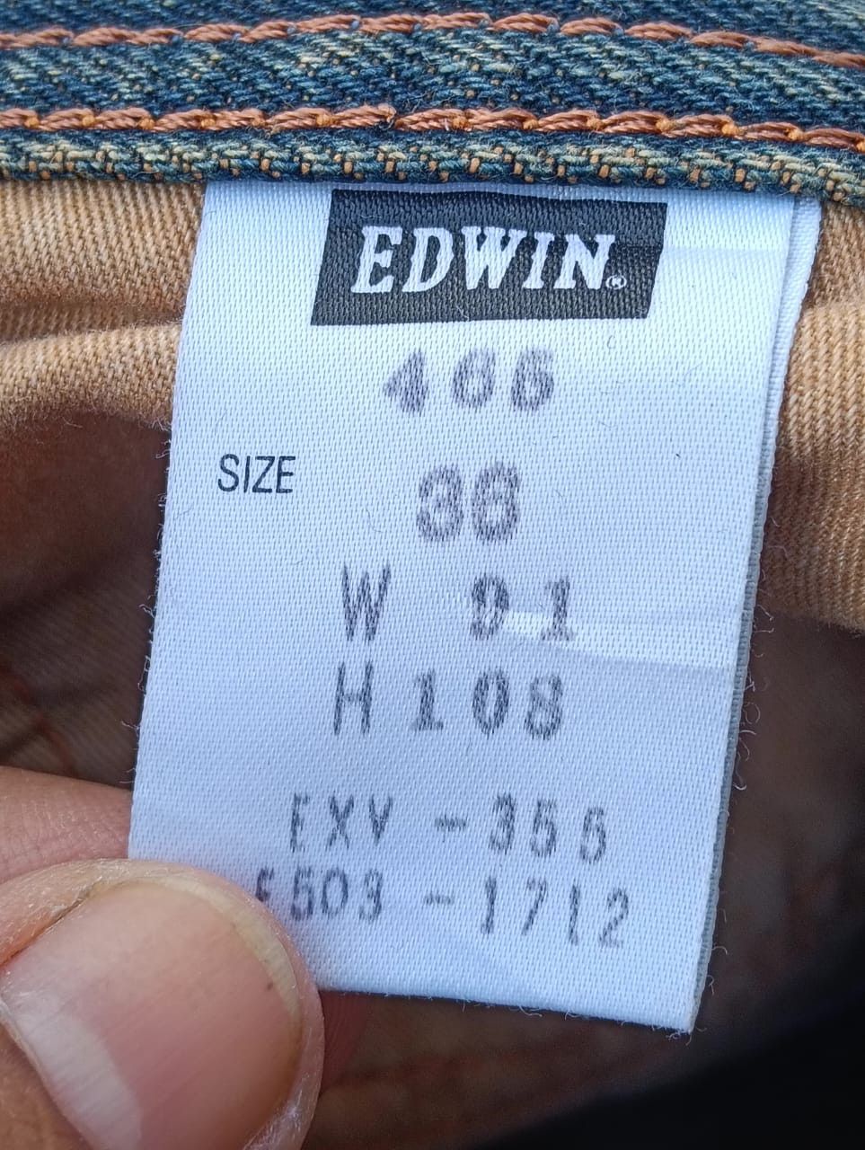 Edwin Extra baggy EDWIN XU 445 Rusty Denim Jeans (W36 L32) Size US 36 / EU 52 - 7 Thumbnail