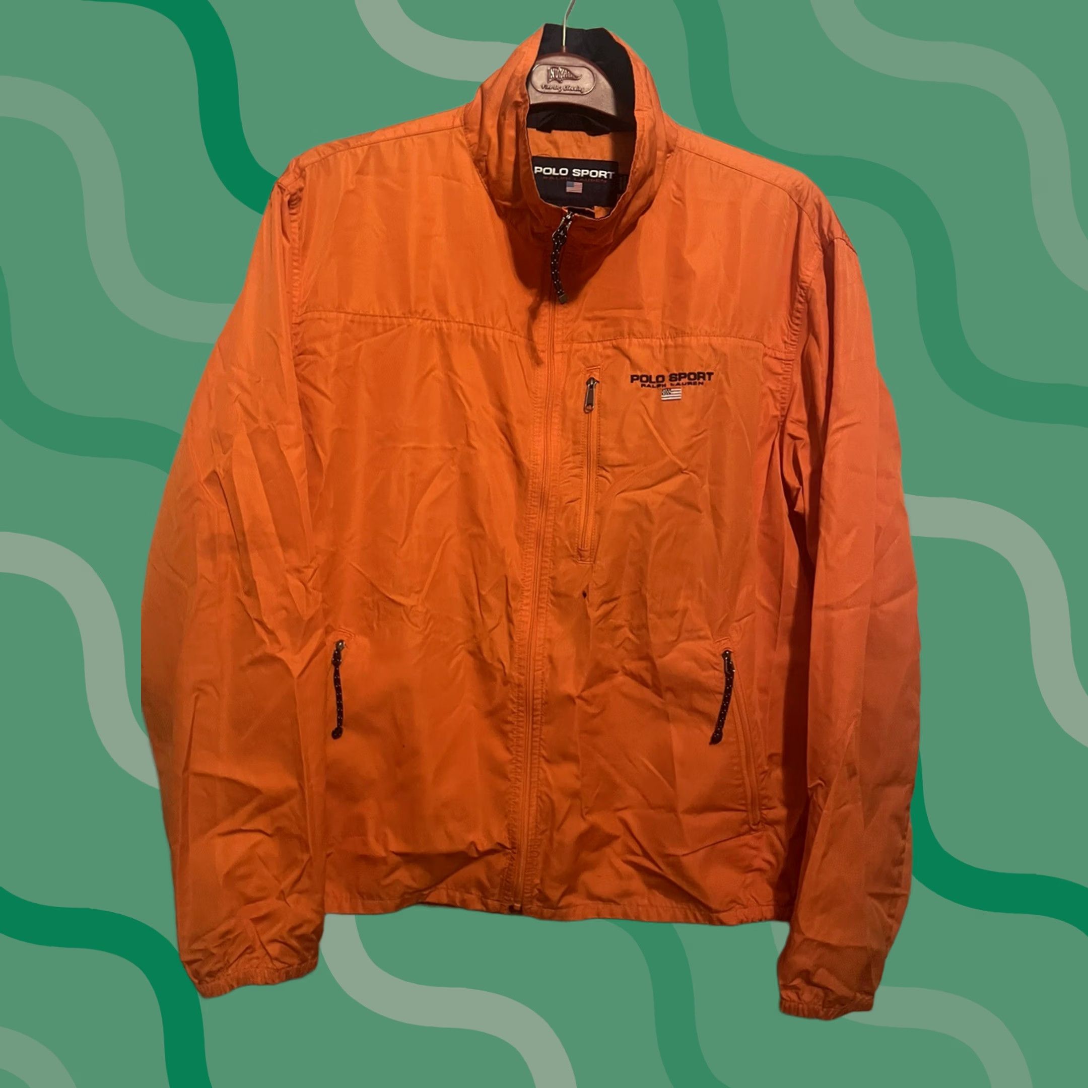 Polo Ralph Lauren Polo Ralph Lauren Windbreaker Jacket Sport Polyester Orange L Men XL? Size US L / EU 52-54 / 3 - 1 Thumbnail