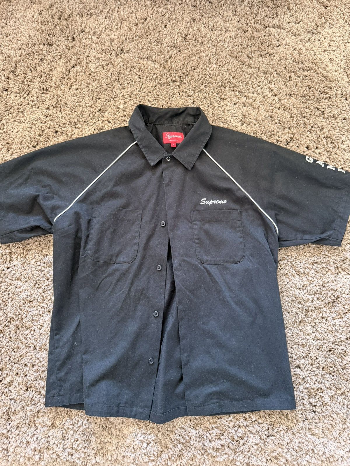 トップス Supreme Bunnies S/S Work Shirt M Supreme Bunnies S/S Work Shirt Black Men's - SS23 - US