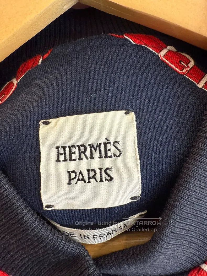 Hermes Hermes Blue Chain Print Jacket, Classic Style Size XXS / US 00 / IT 34 - 4 Thumbnail