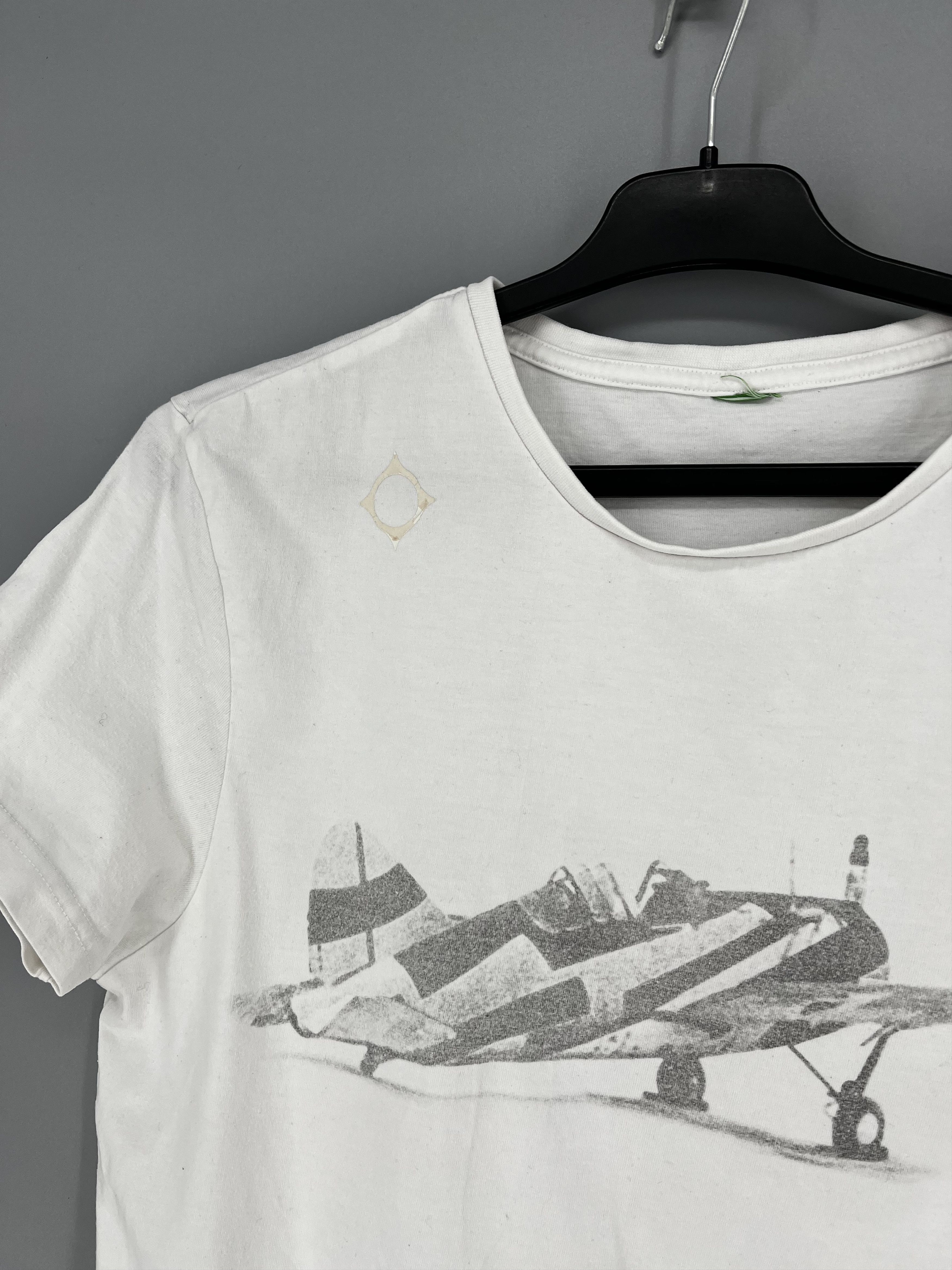 MA.STRUM Ma.Strum vintage white T-shirt central logo plane Size US S / EU 44-46 / 1 - 6 Thumbnail