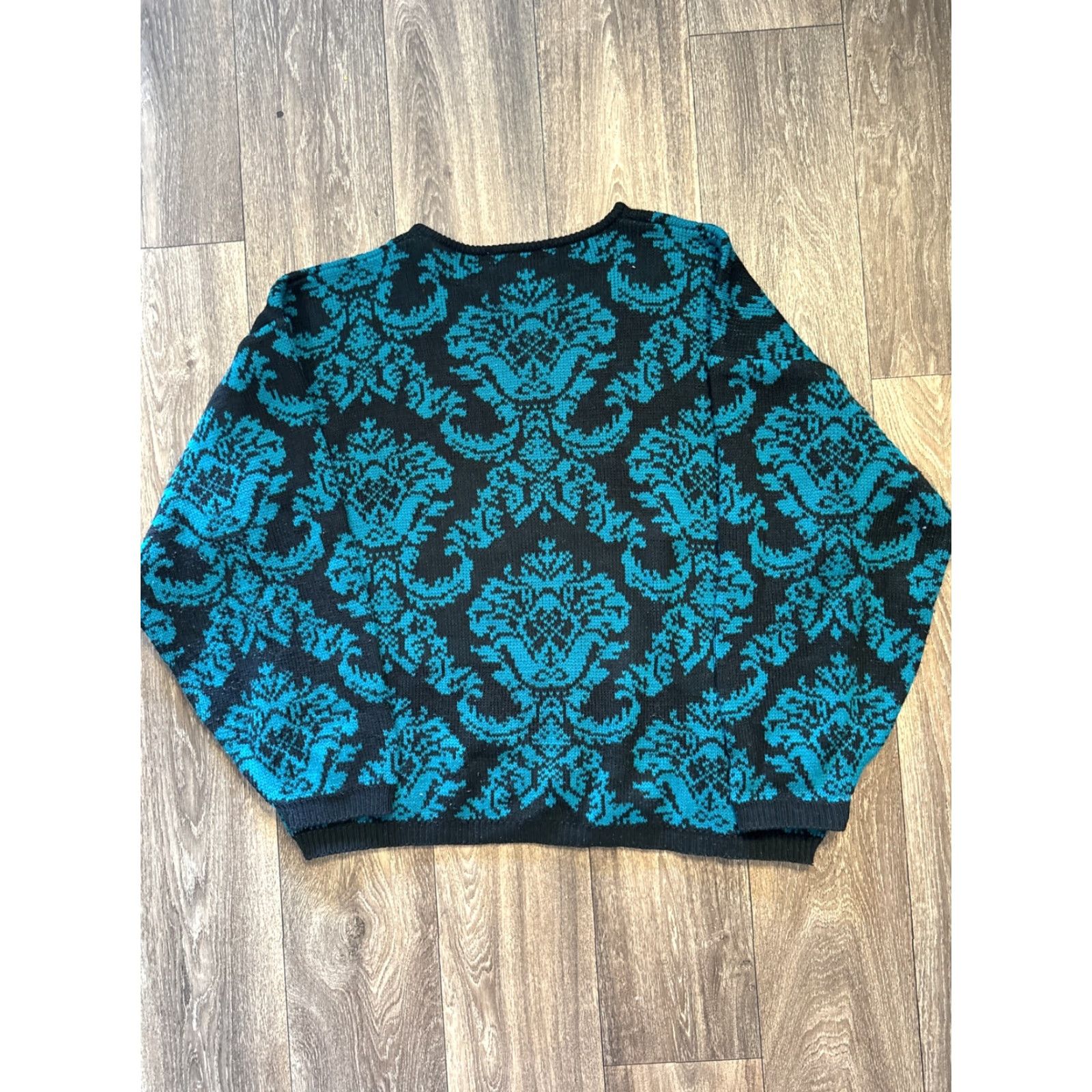 Vintage VINTAGE Venezia Sweater Paisley Knit Acrylic Black 20 Women’s Pullover Size 20 Womens Size 3XL / US 20-22 - 5 Thumbnail